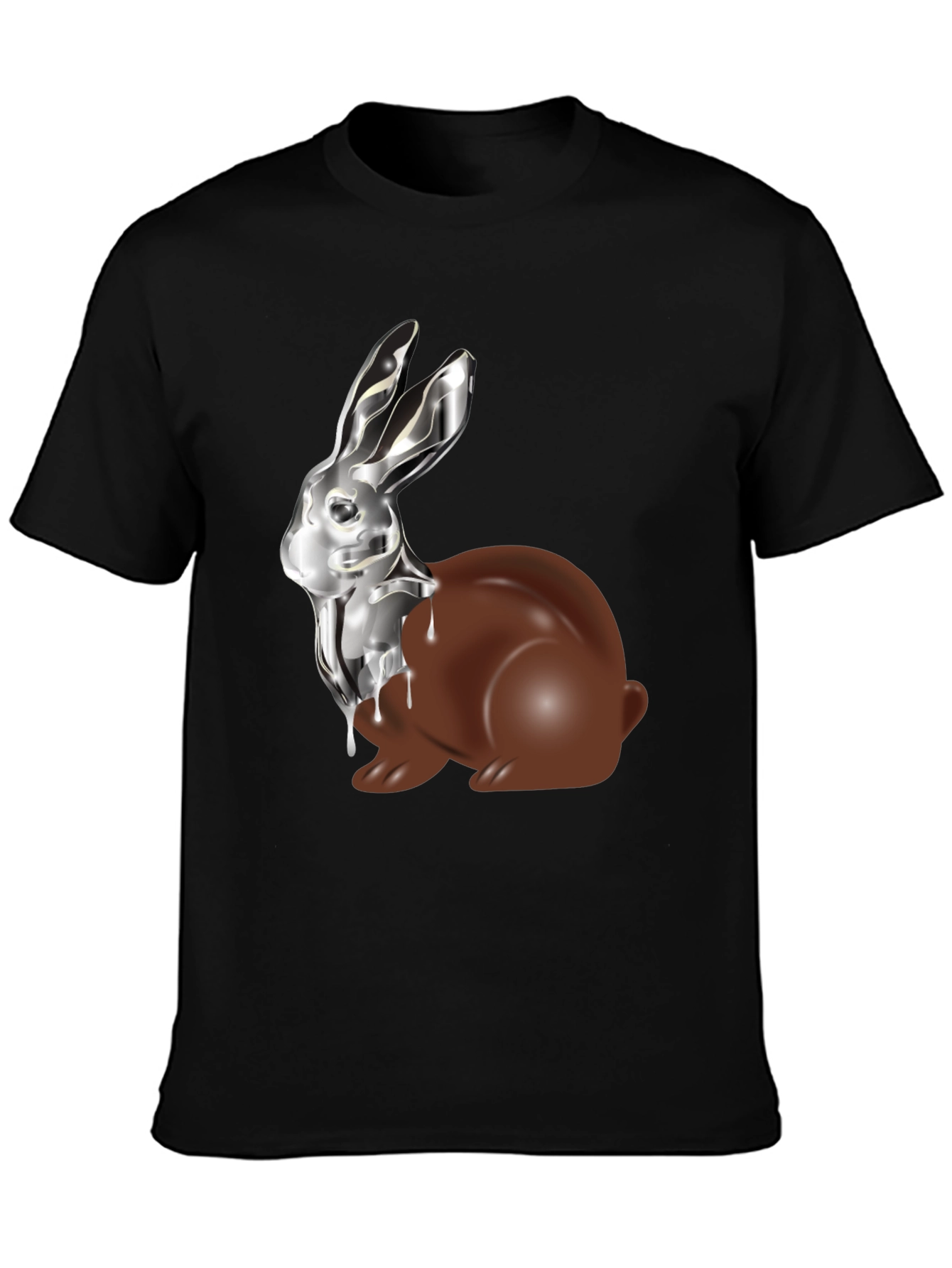 Chocolate & Silver Bunny T-Shirt