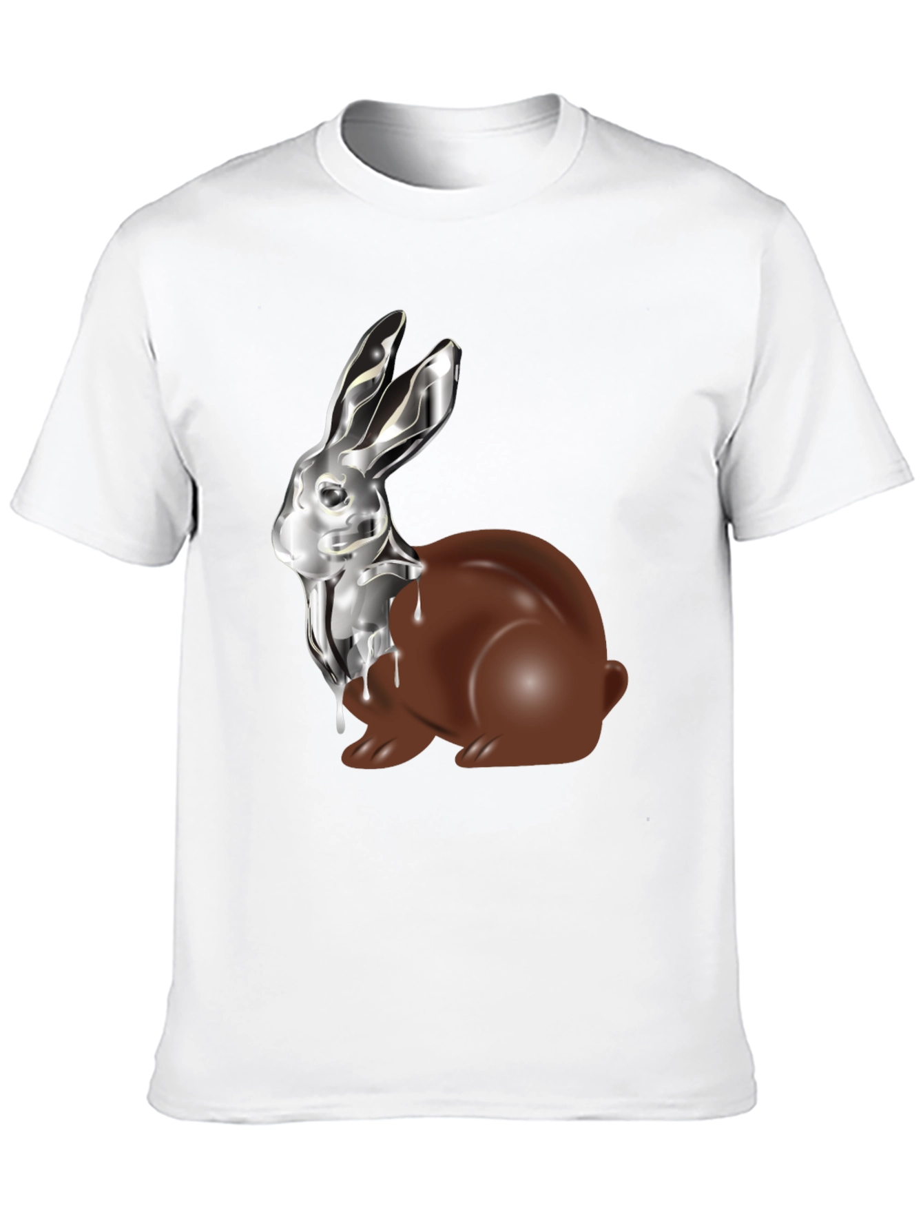Chocolate & Silver Bunny T-Shirt