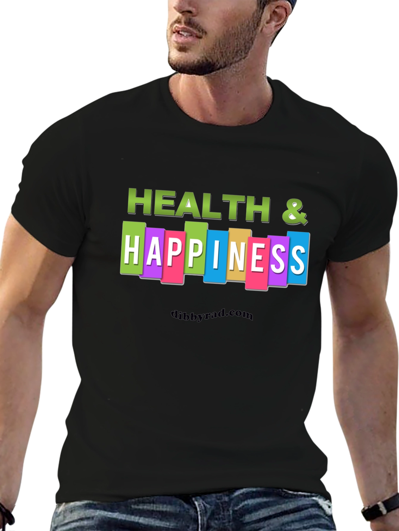 Health & Happiness Graphic T-Shirt - Black