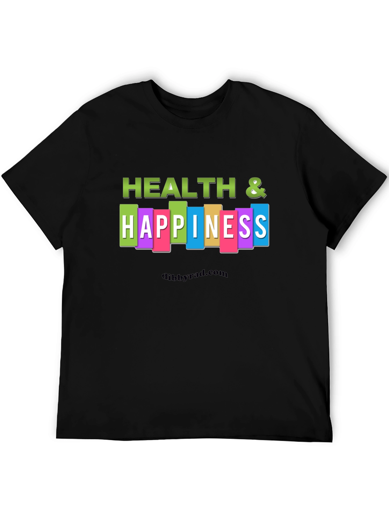 Health & Happiness Graphic T-Shirt - Black