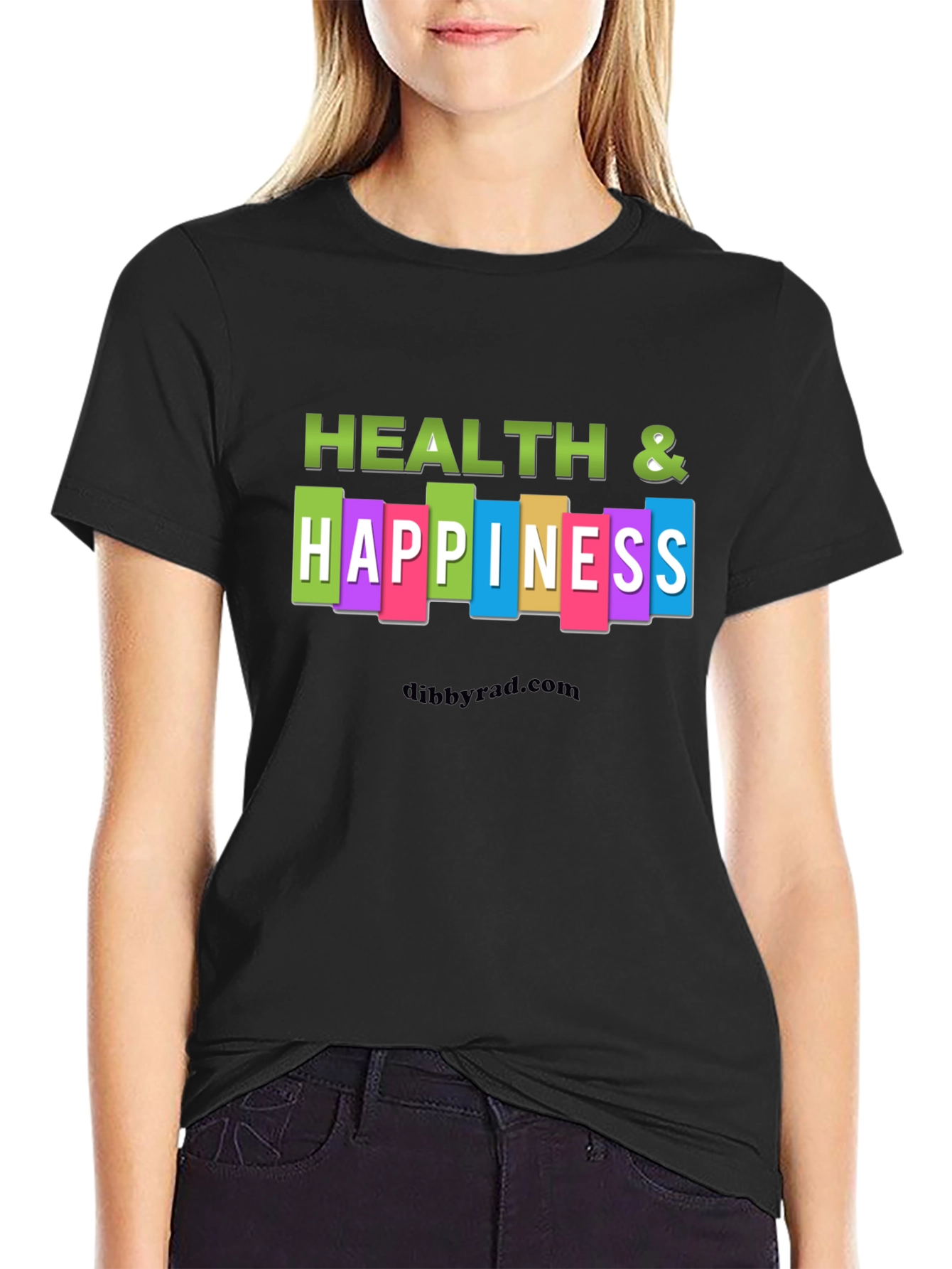 Health & Happiness Graphic T-Shirt - Black