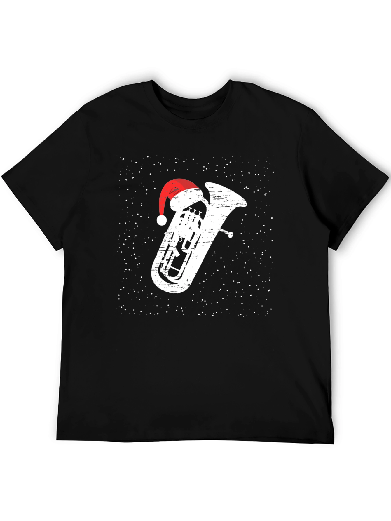 Christmas Tuba Santa Hat T-Shirt