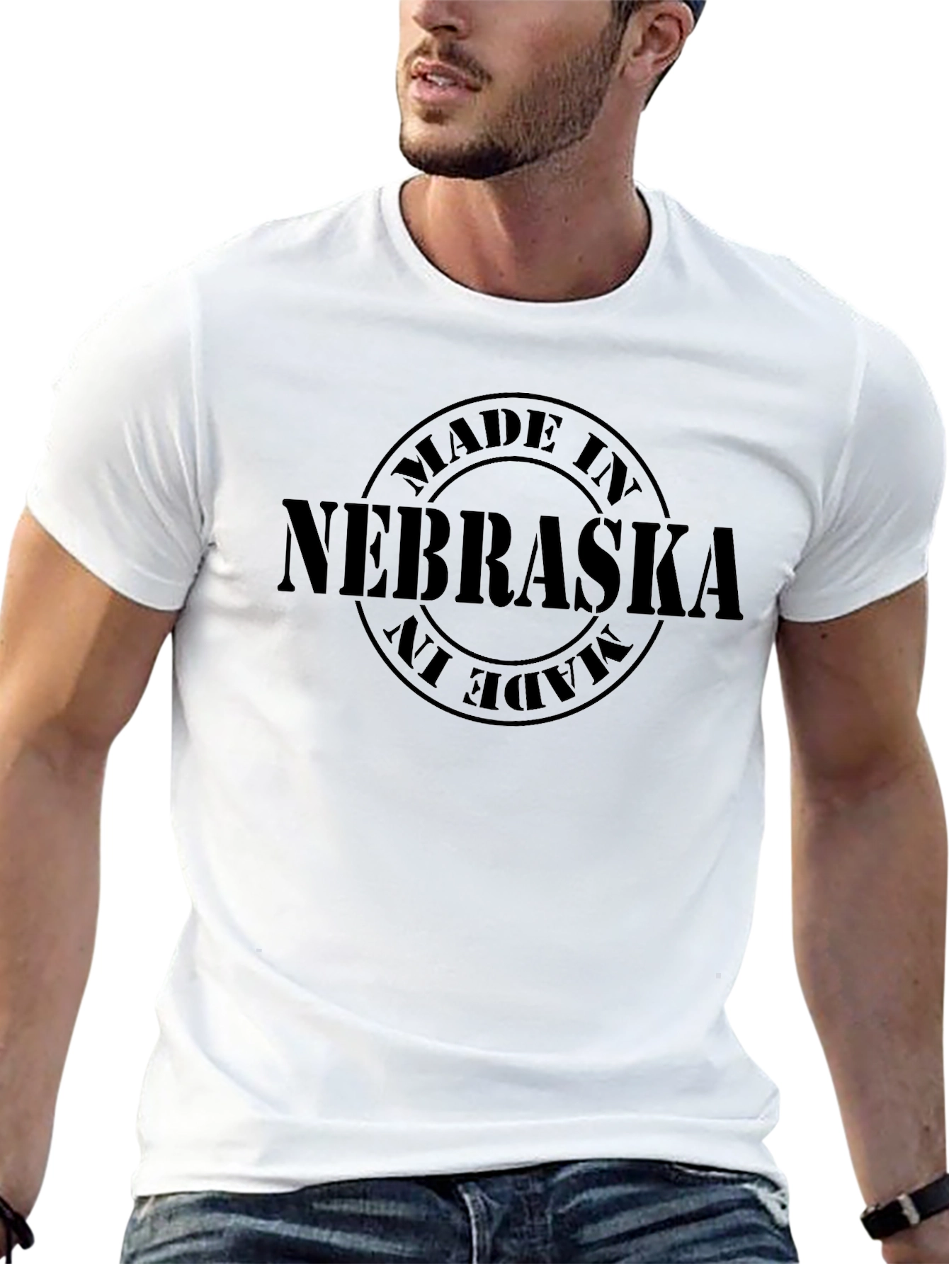 Made in Nebraska Black T-Shirt