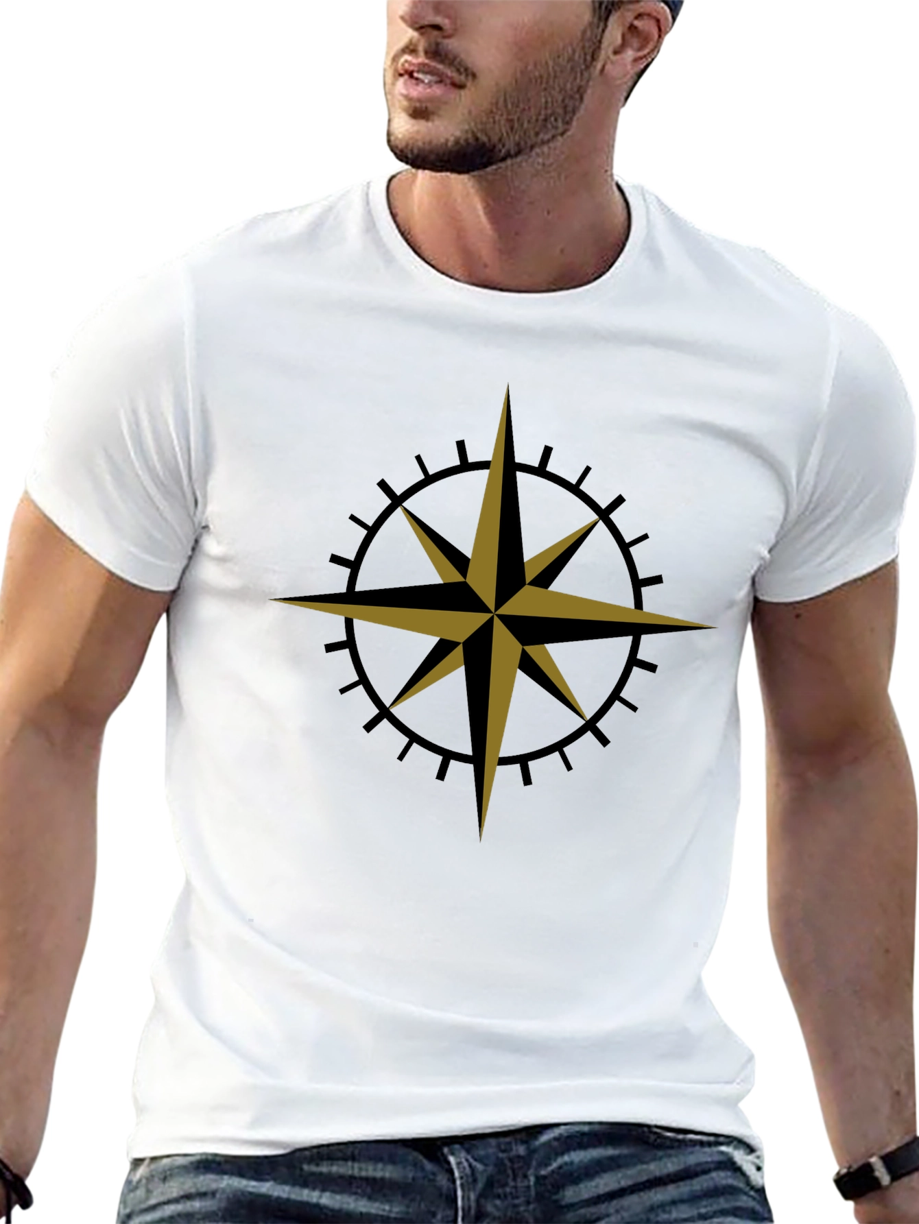 Compass Star Graphic Tee - Black