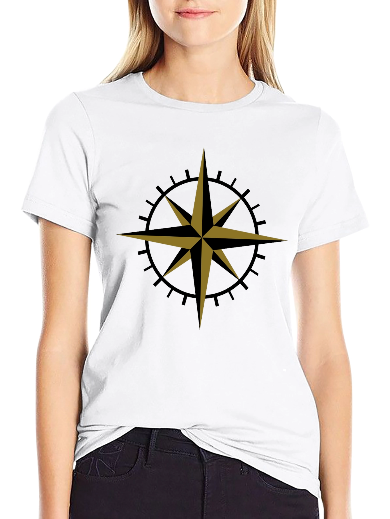 Compass Star Graphic Tee - Black