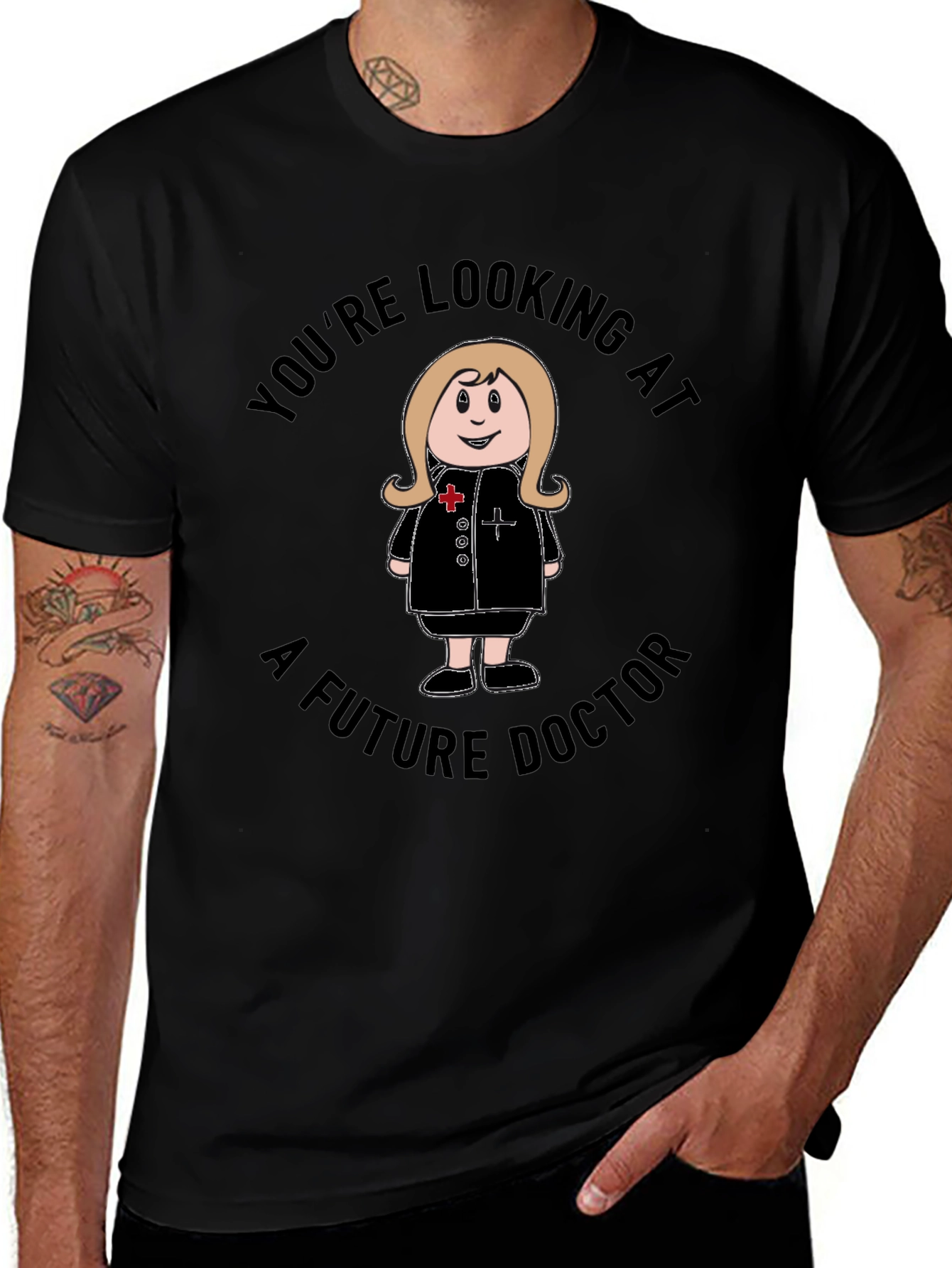 Future Doctor T-Shirt - Cartoon Nurse Graphic Tee