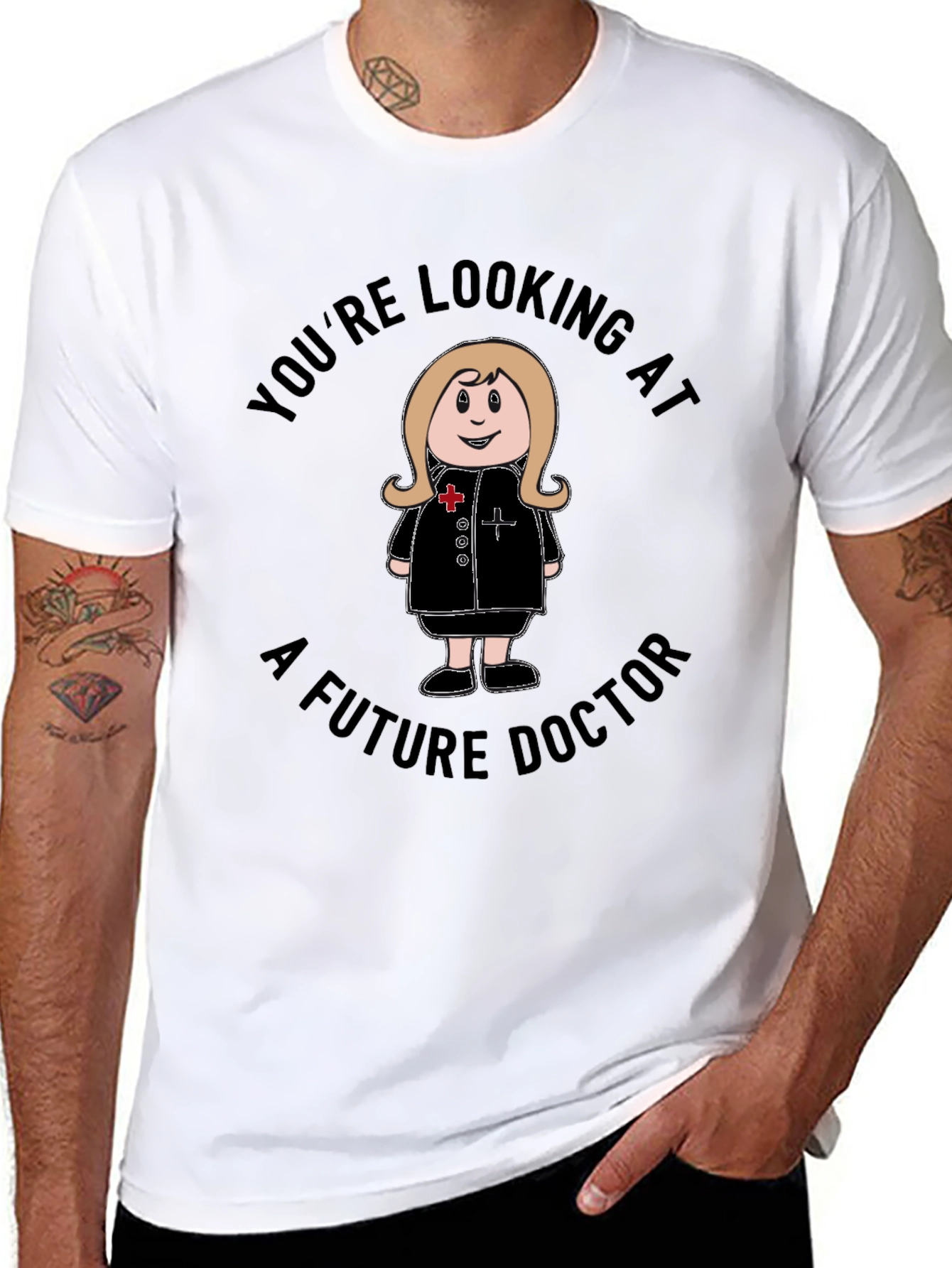 Future Doctor T-Shirt - Cartoon Nurse Graphic Tee