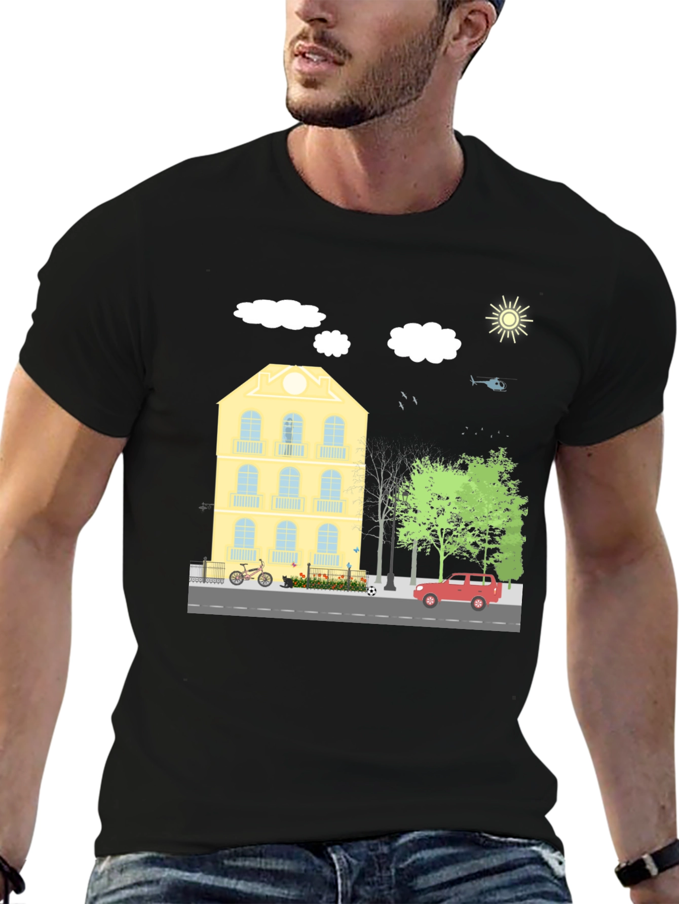 Cityscape T-Shirt: Stylish Urban Graphic Tee