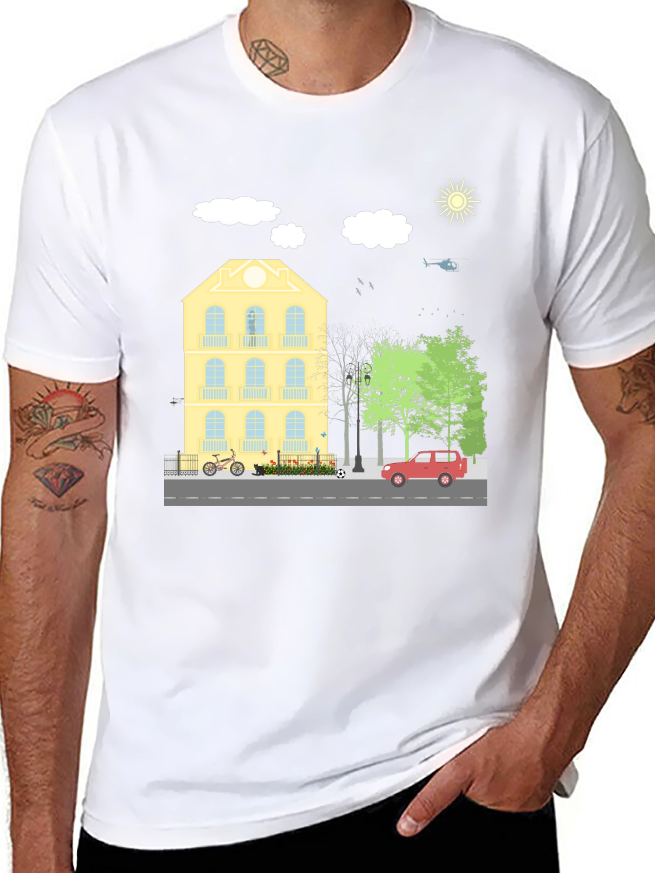 Cityscape T-Shirt: Stylish Urban Graphic Tee