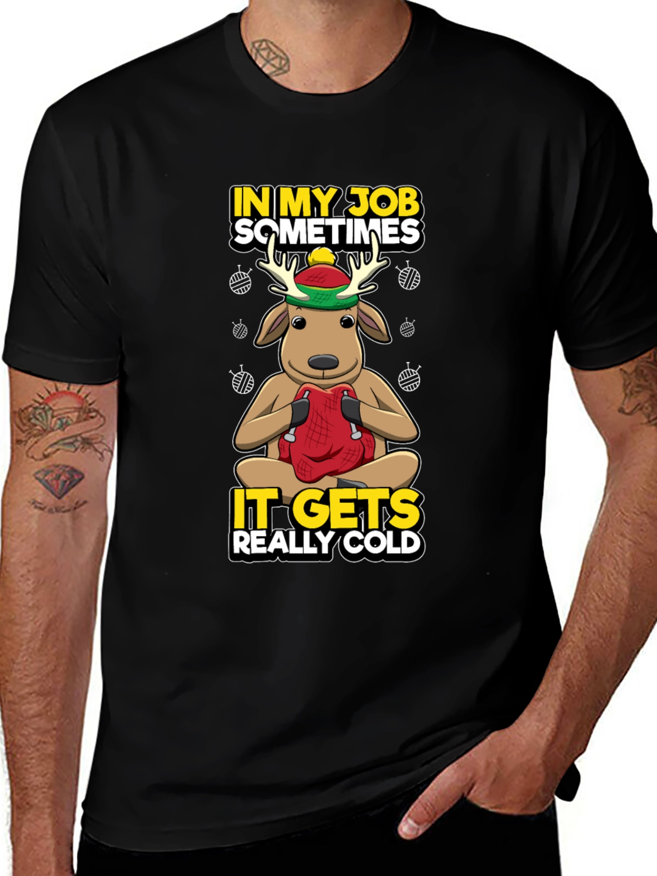 Funny Reindeer Job Cold T-Shirt