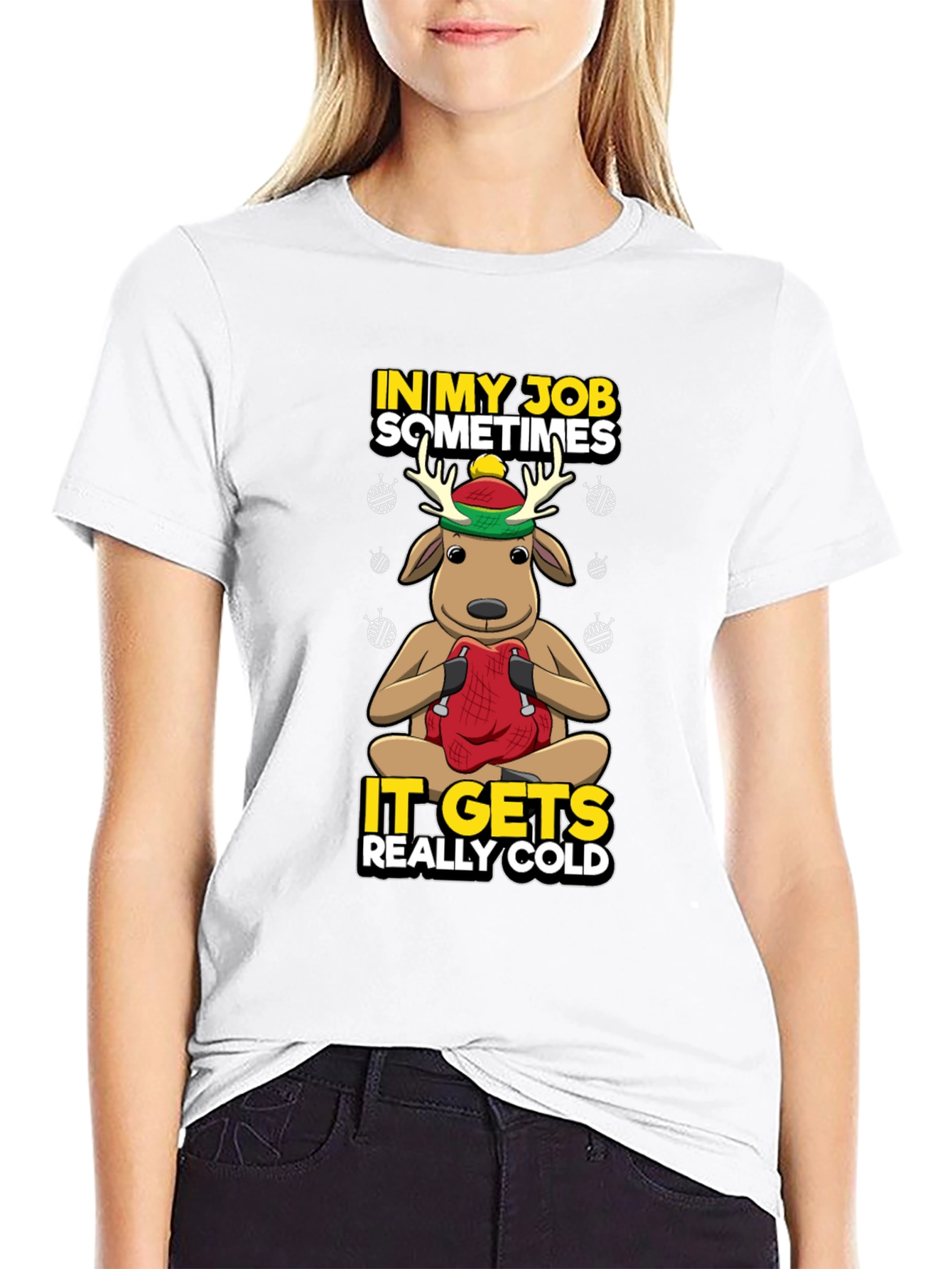 Funny Reindeer Job Cold T-Shirt