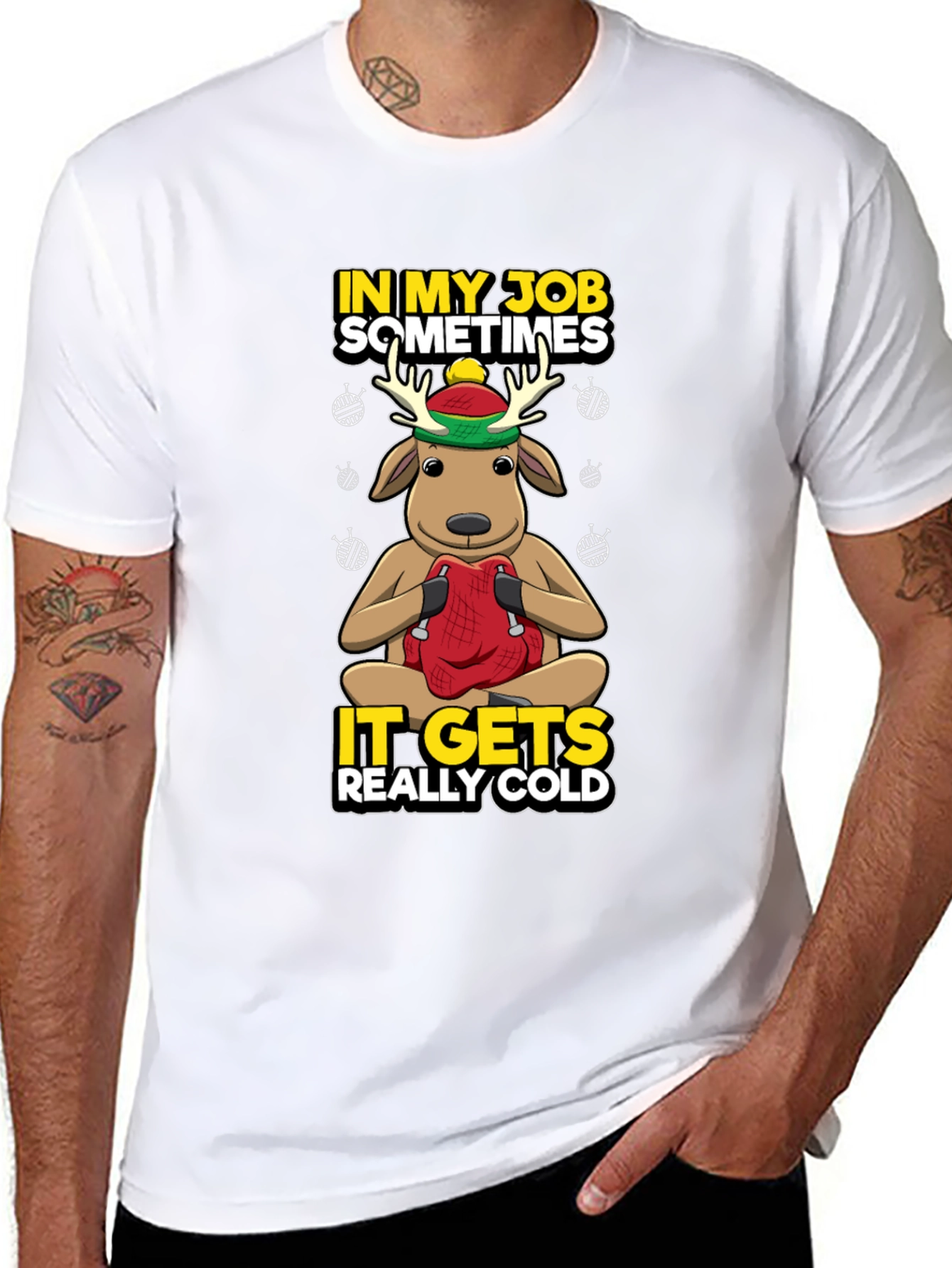 Funny Reindeer Job Cold T-Shirt