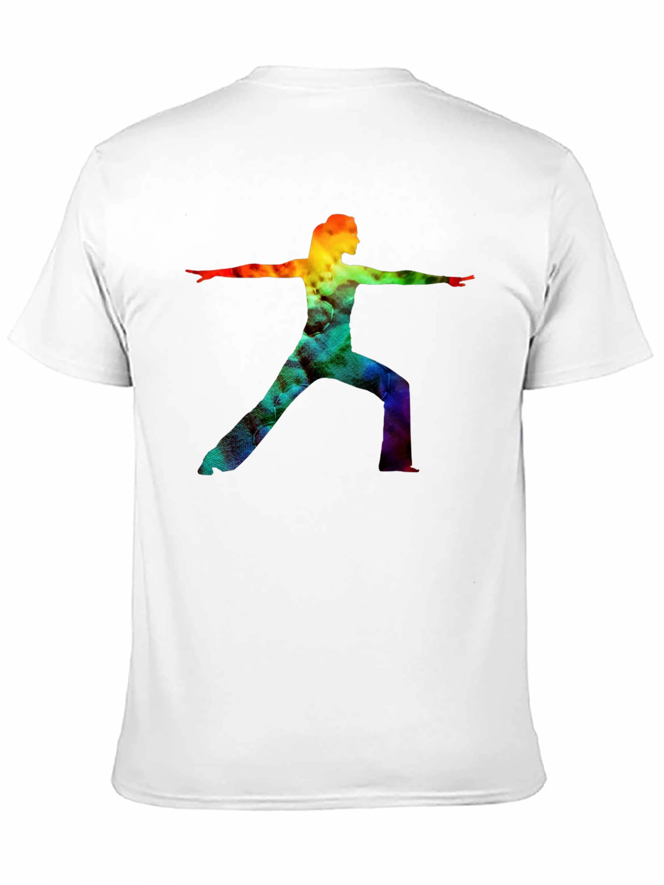 Rainbow Yoga Pose Graphic Tee - Black