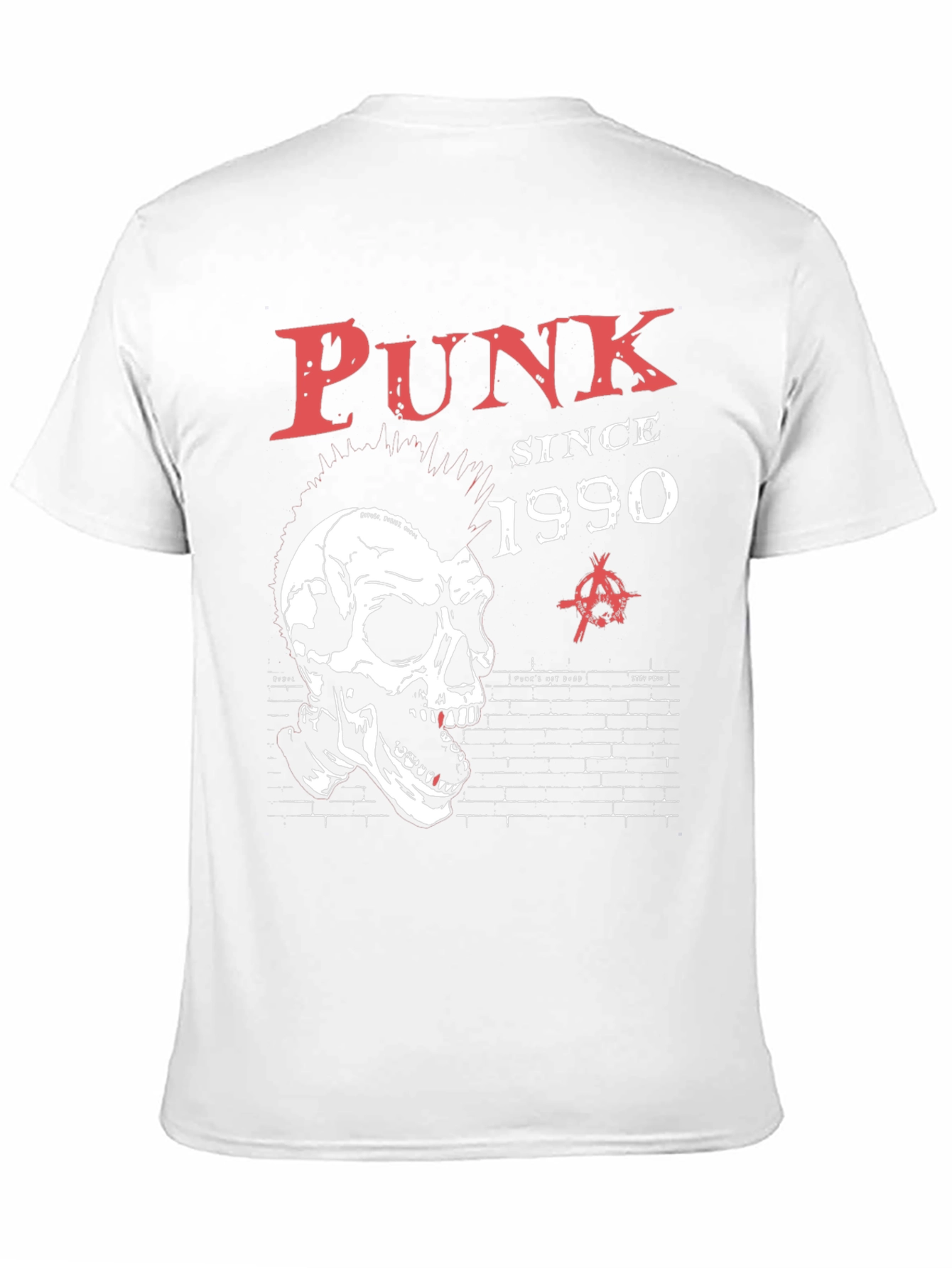 Punk Since 1990 Graphic Tee - Skull Design