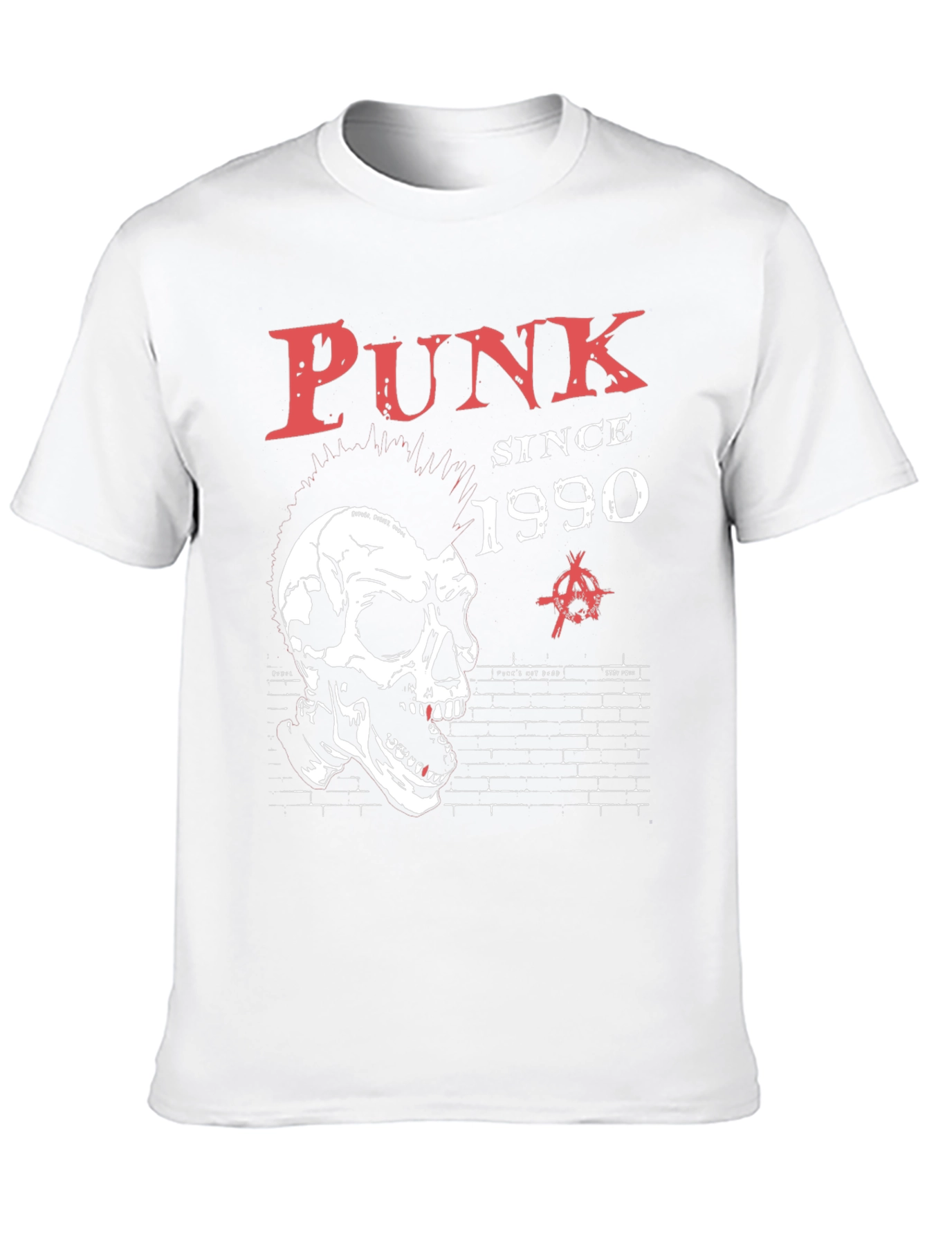 Punk Since 1990 Graphic Tee - Skull Design
