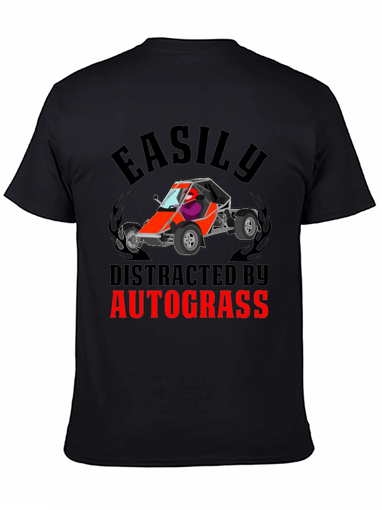 Easily Distracted by Autograss Funny T-Shirt