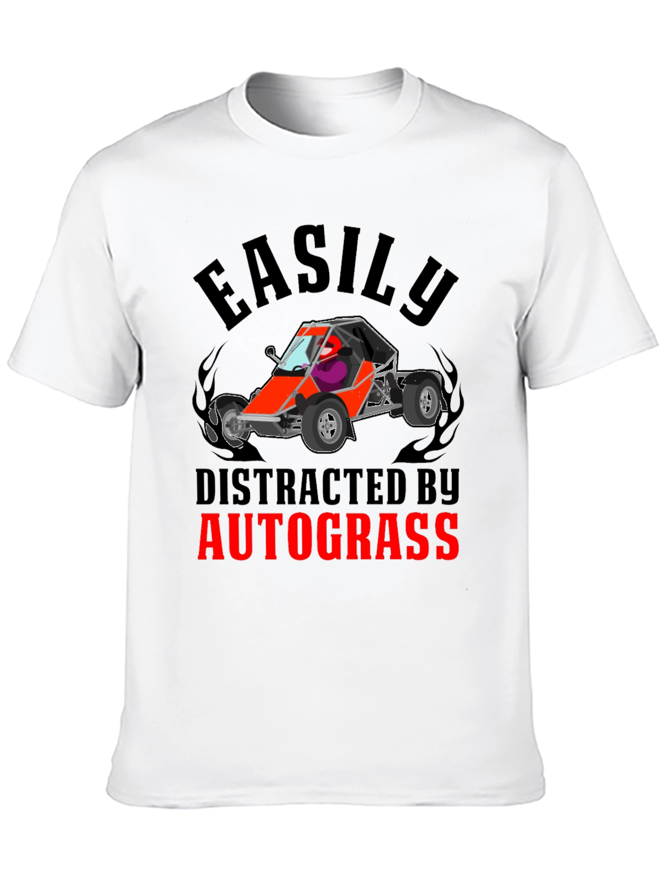 Easily Distracted by Autograss Funny T-Shirt