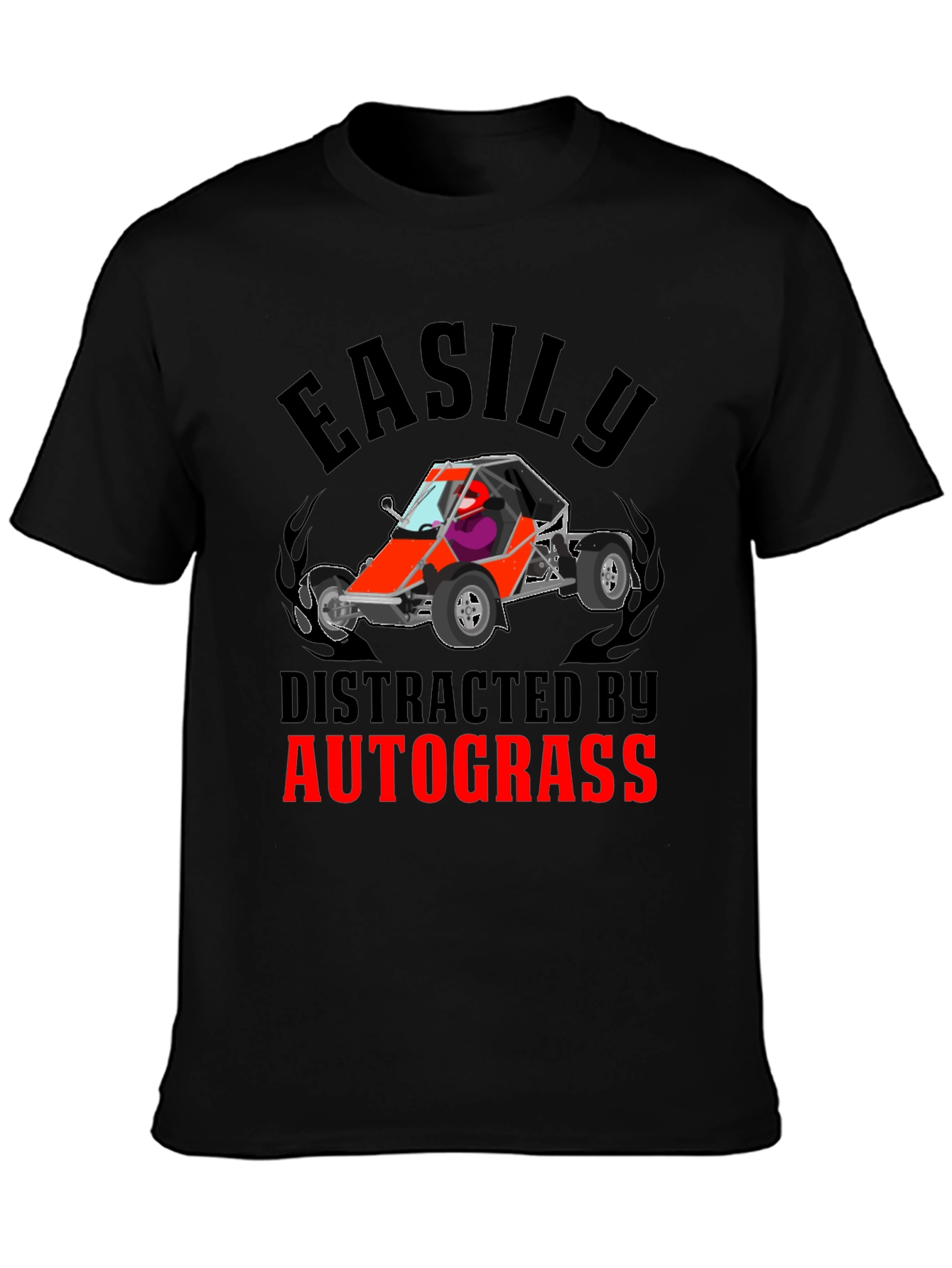 Easily Distracted by Autograss Funny T-Shirt