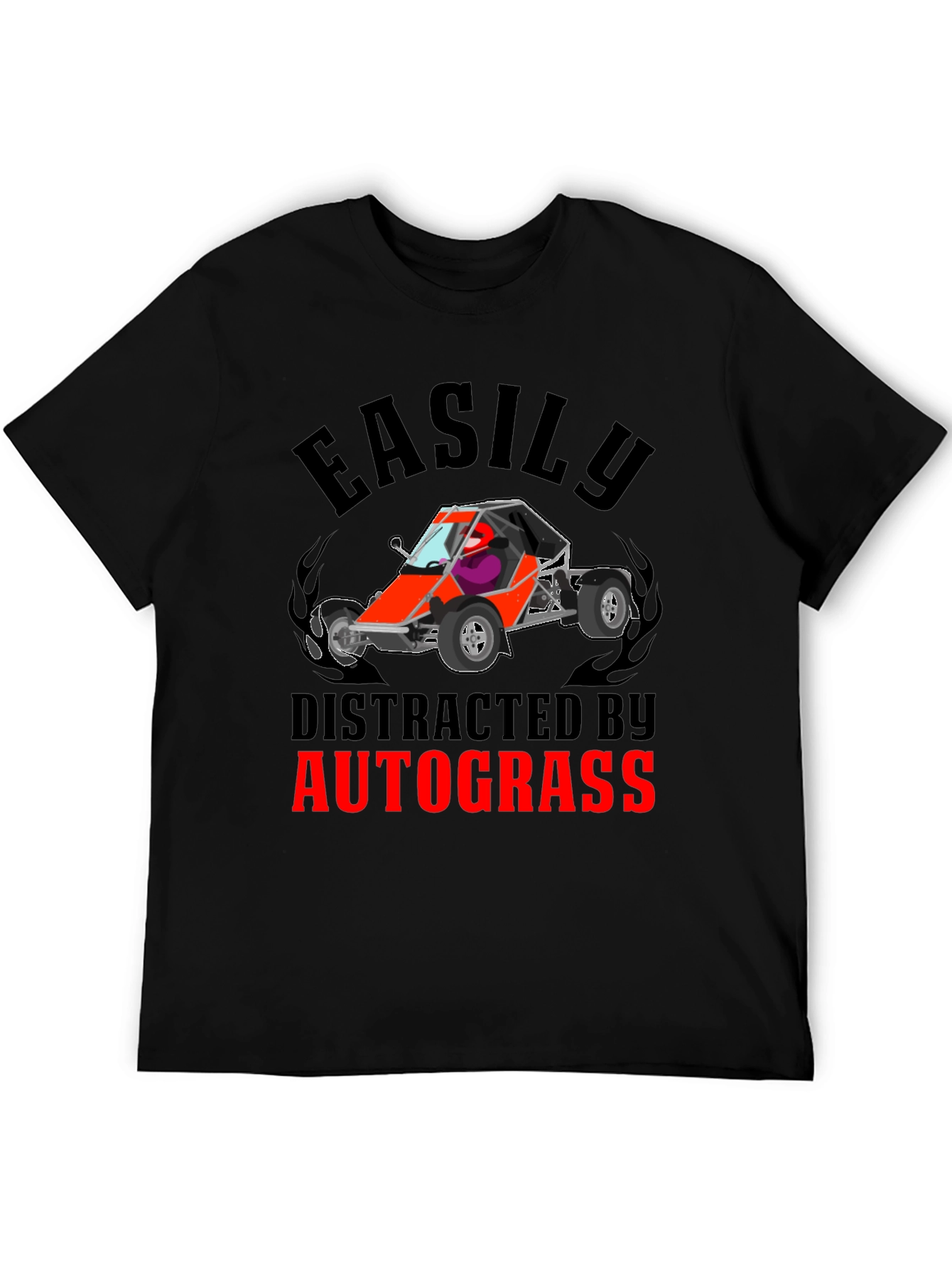 Easily Distracted by Autograss Funny T-Shirt