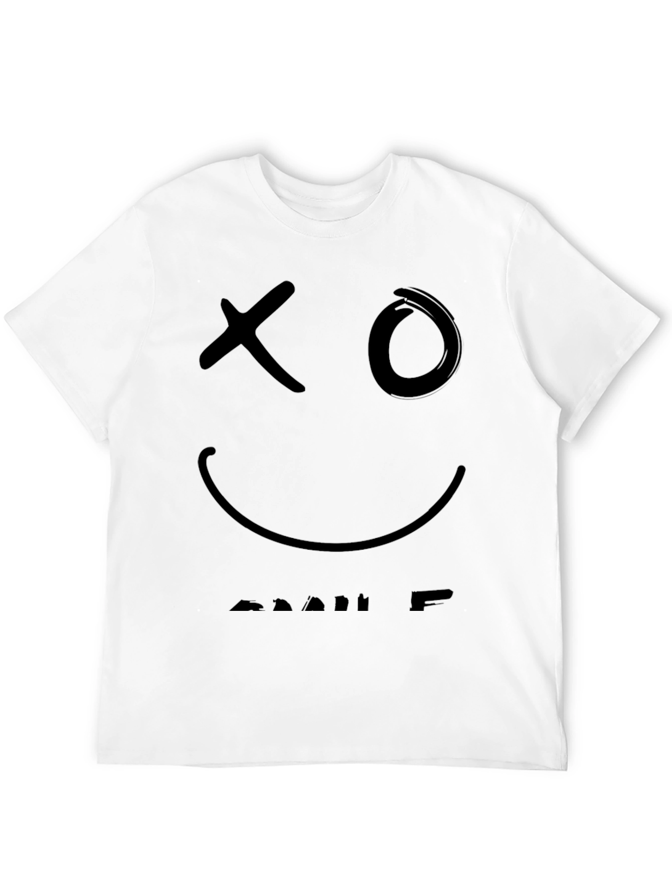 XO Smiley Face T-Shirt - Black Graphic Tee