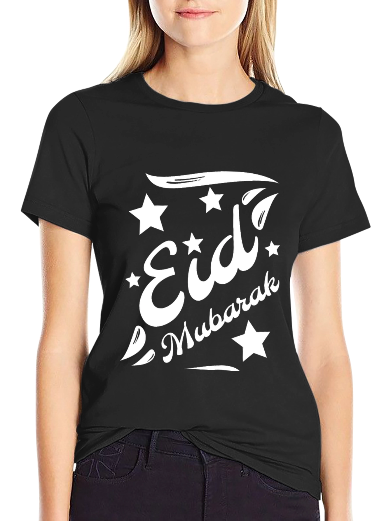 Eid Mubarak Black T-Shirt