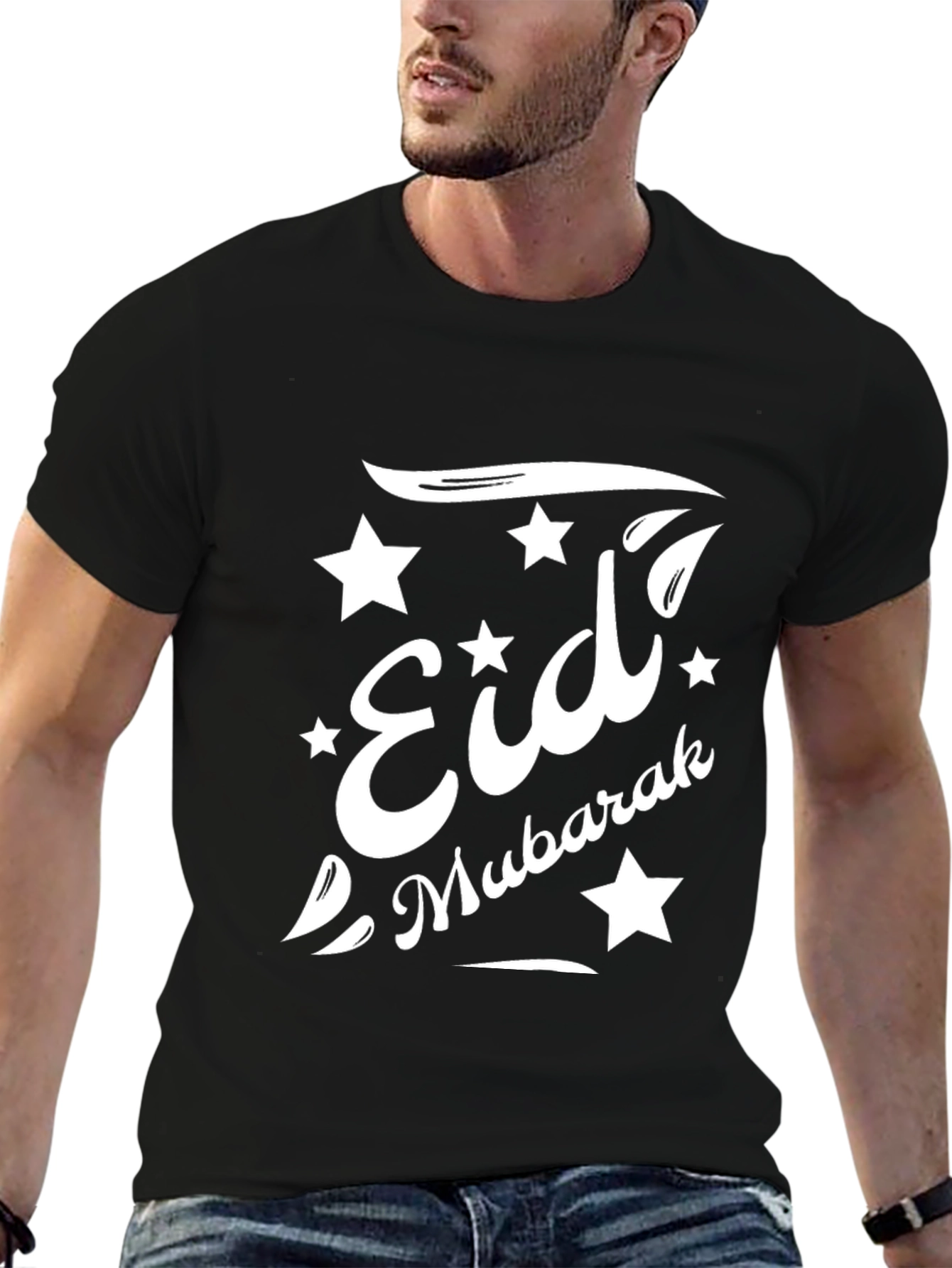 Eid Mubarak Black T-Shirt