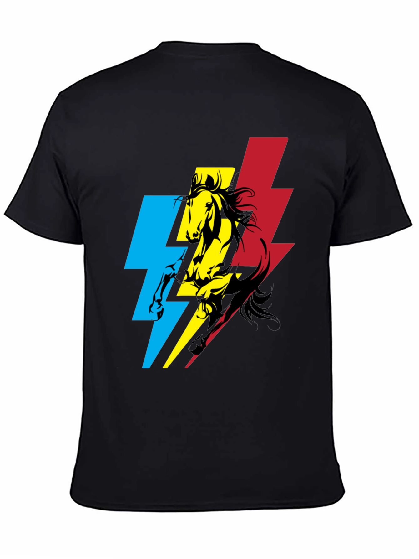 Horse and Lightning Bolt Graphic T-Shirt