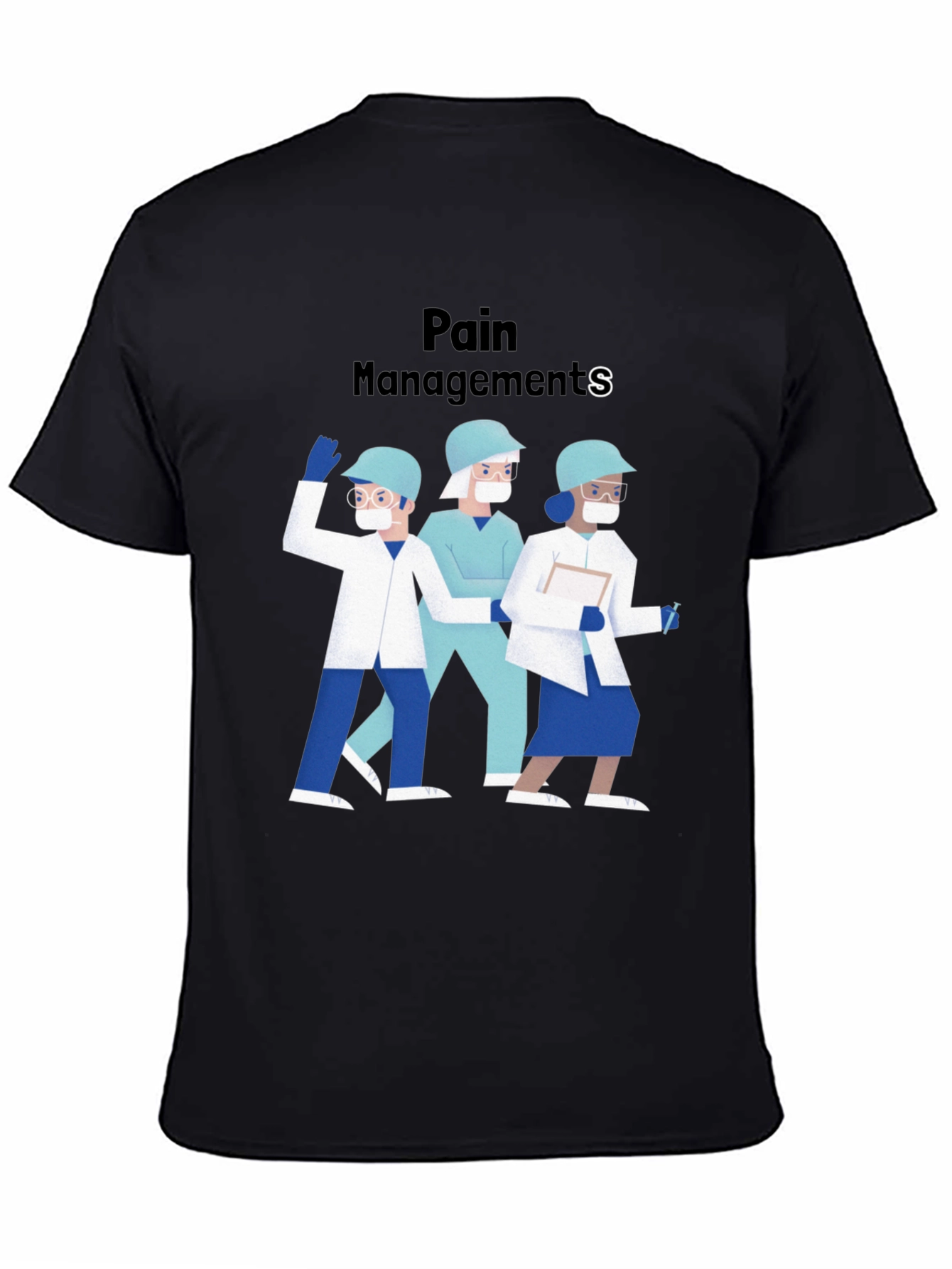 Pain Management Crew Black Tee