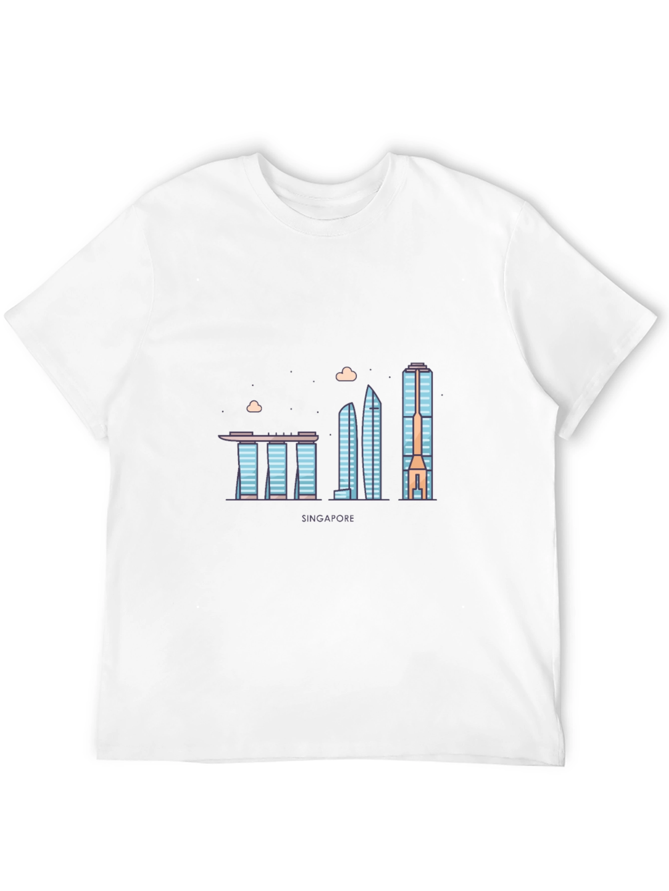 Singapore Skyline T-Shirt - Black Cityscape Tee