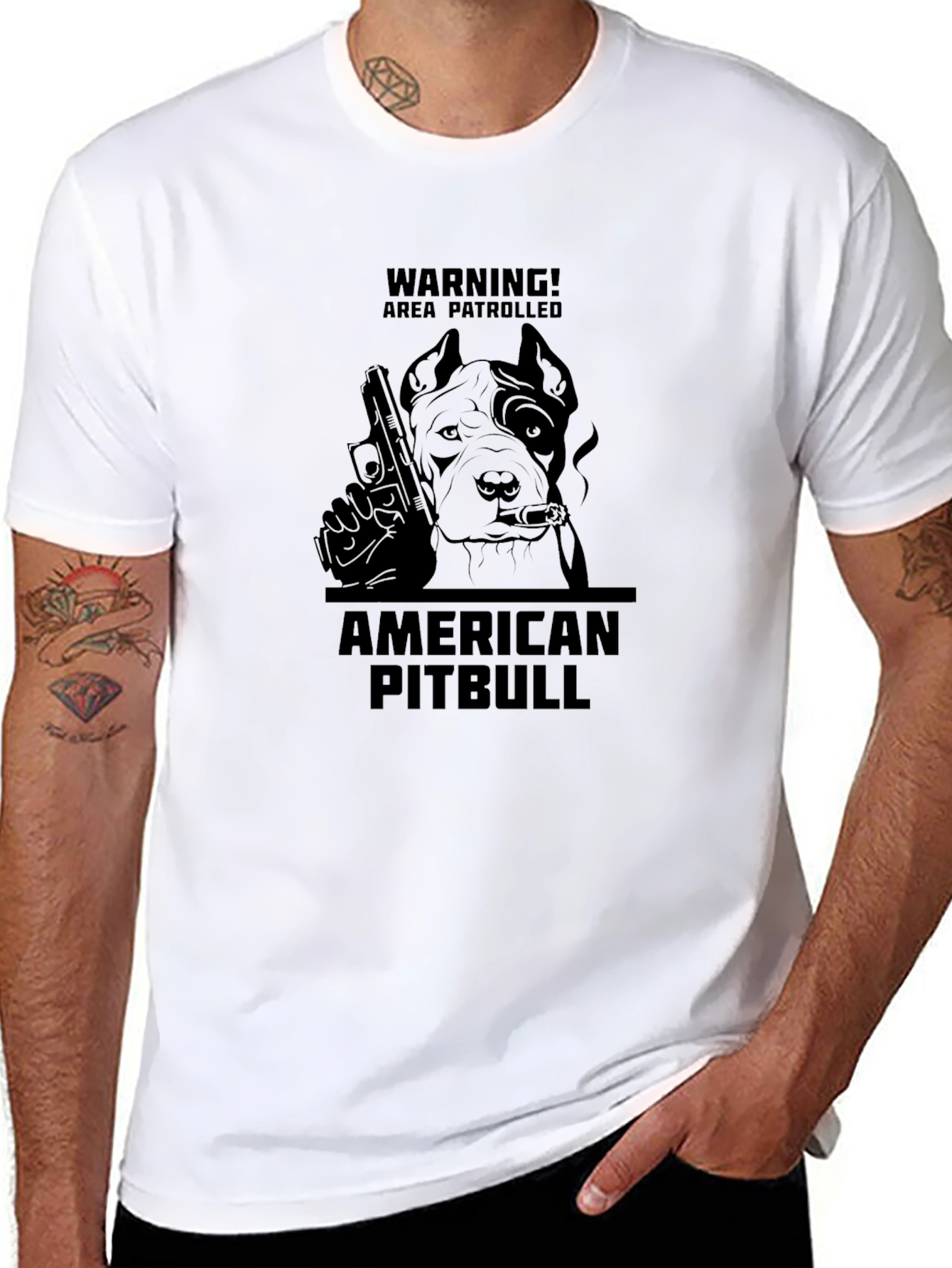 American Pitbull Area Patrolled Graphic T-Shirt