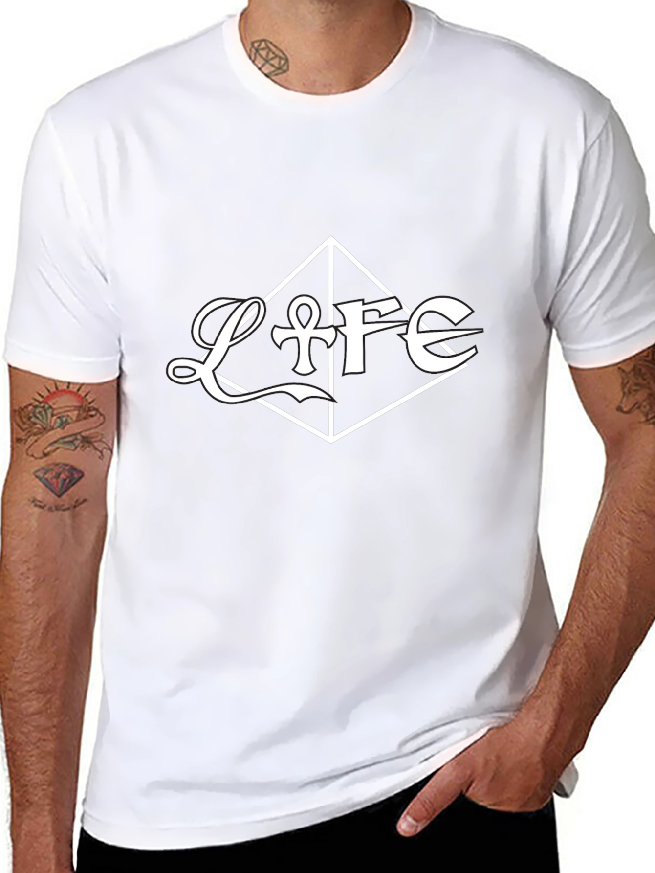 Life Graphic Tee - Stylish Black Cotton Blend T-Shirt