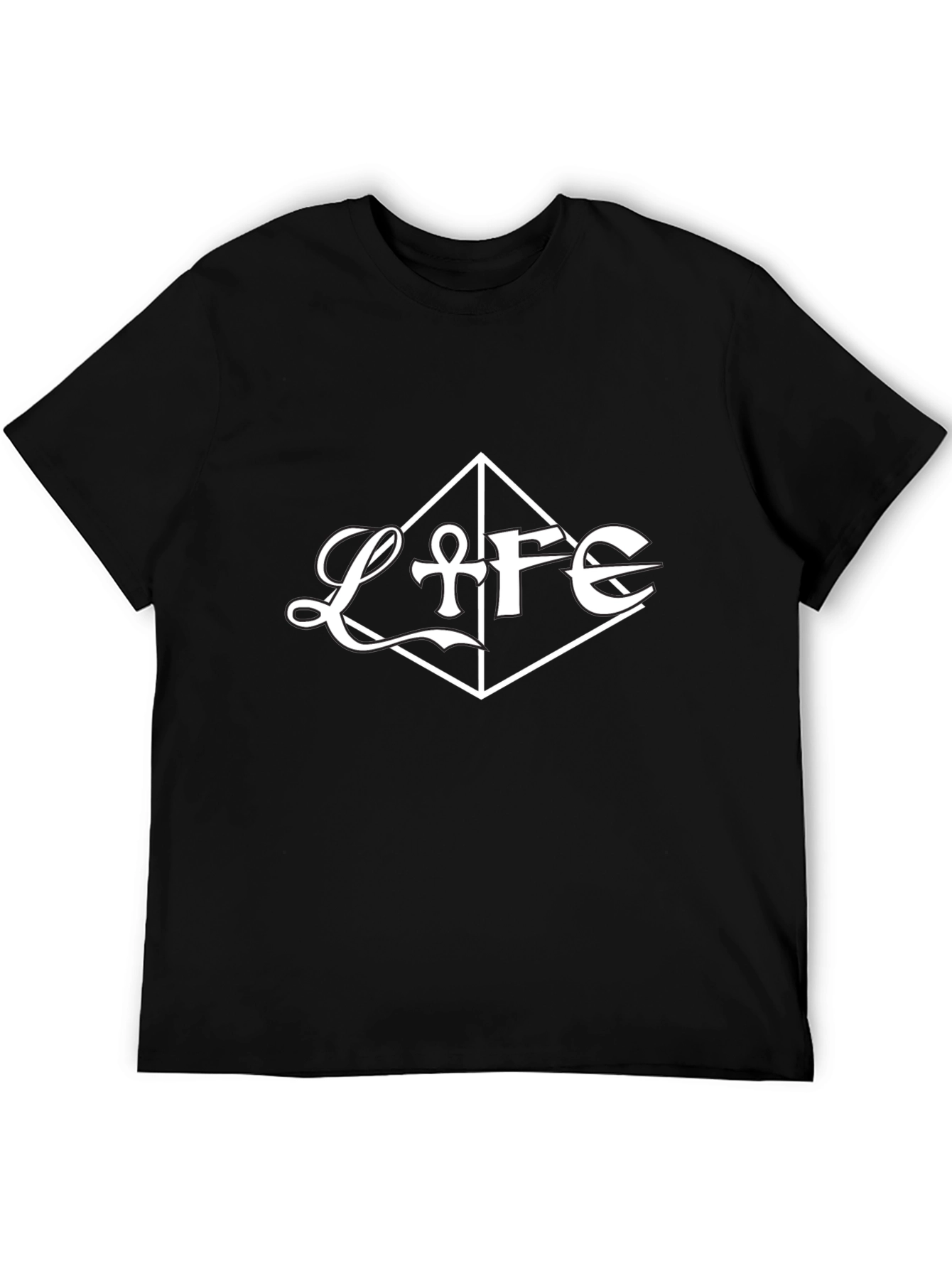 Life Graphic Tee - Stylish Black Cotton Blend T-Shirt