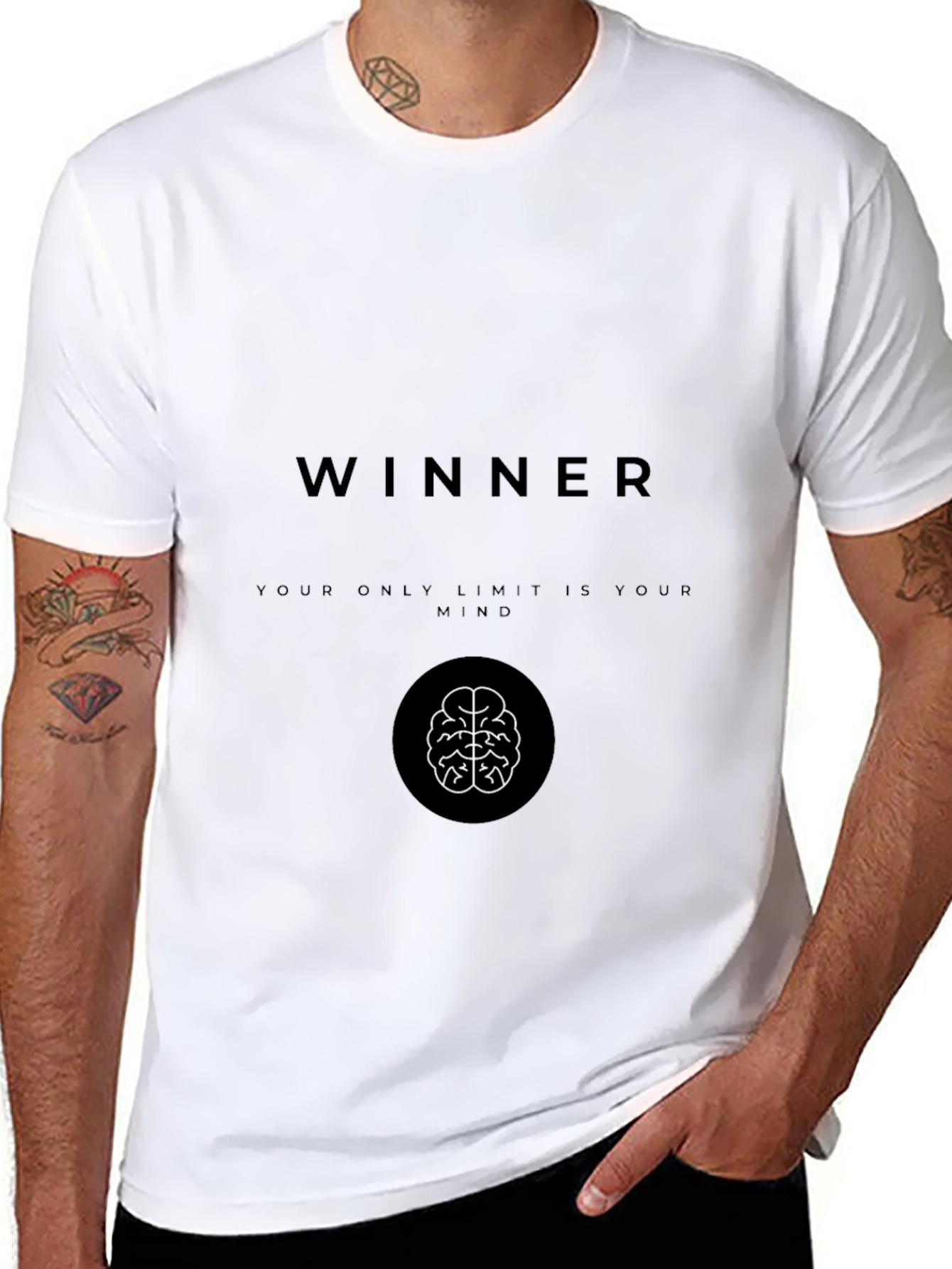 Winner Mindset Graphic Tee - Motivational Black T-Shirt