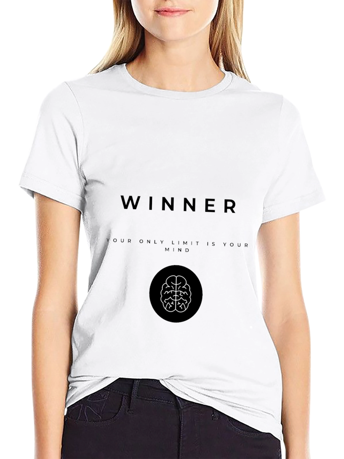 Winner Mindset Graphic Tee - Motivational Black T-Shirt