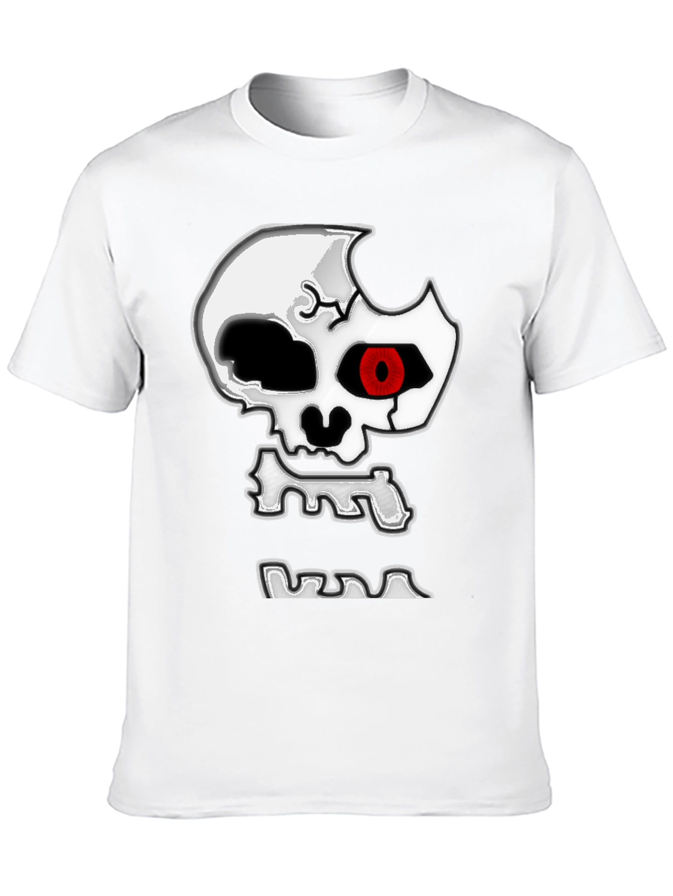 Edgy Skull Graphic Print Black T-Shirt