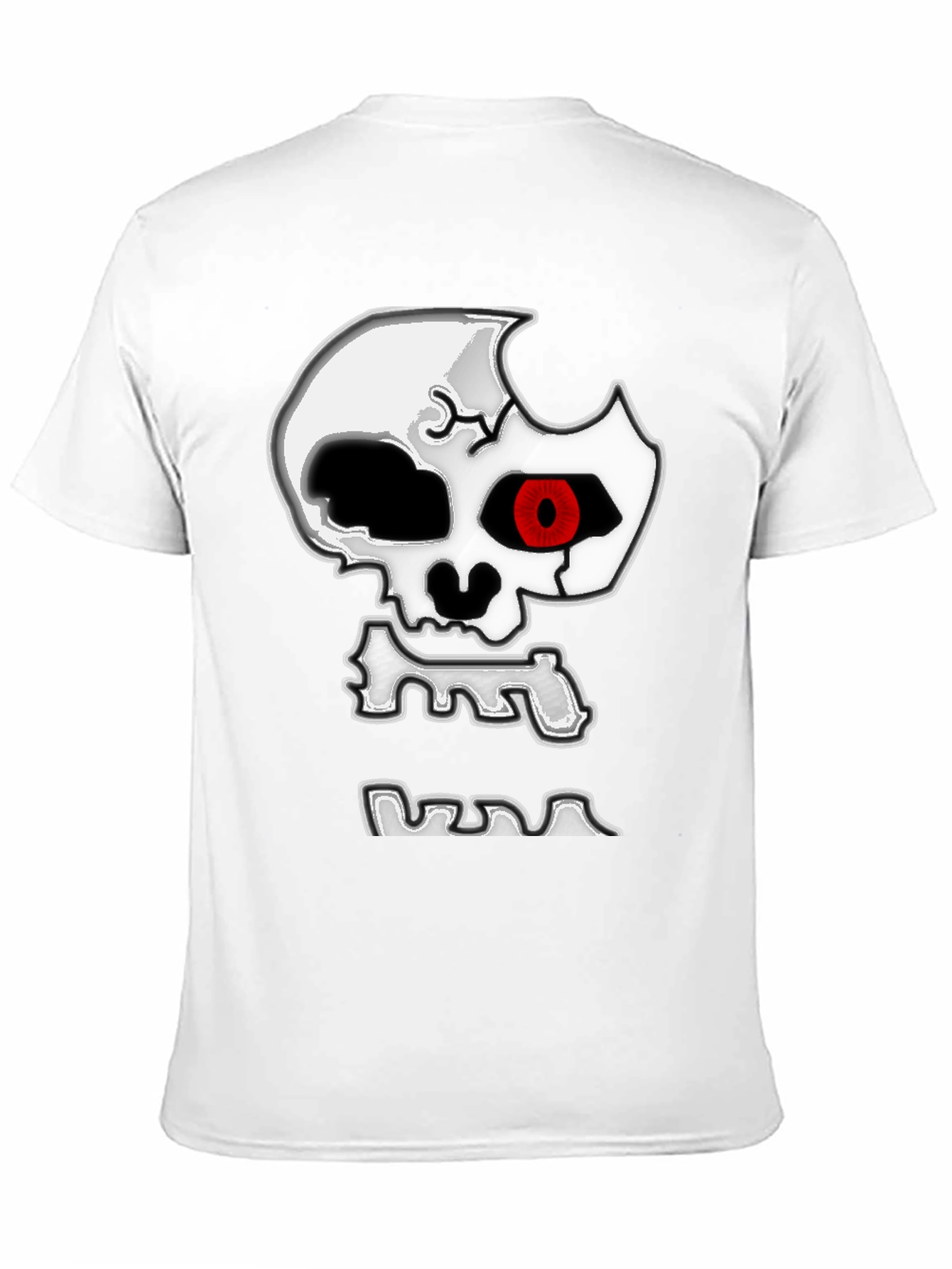 Edgy Skull Graphic Print Black T-Shirt
