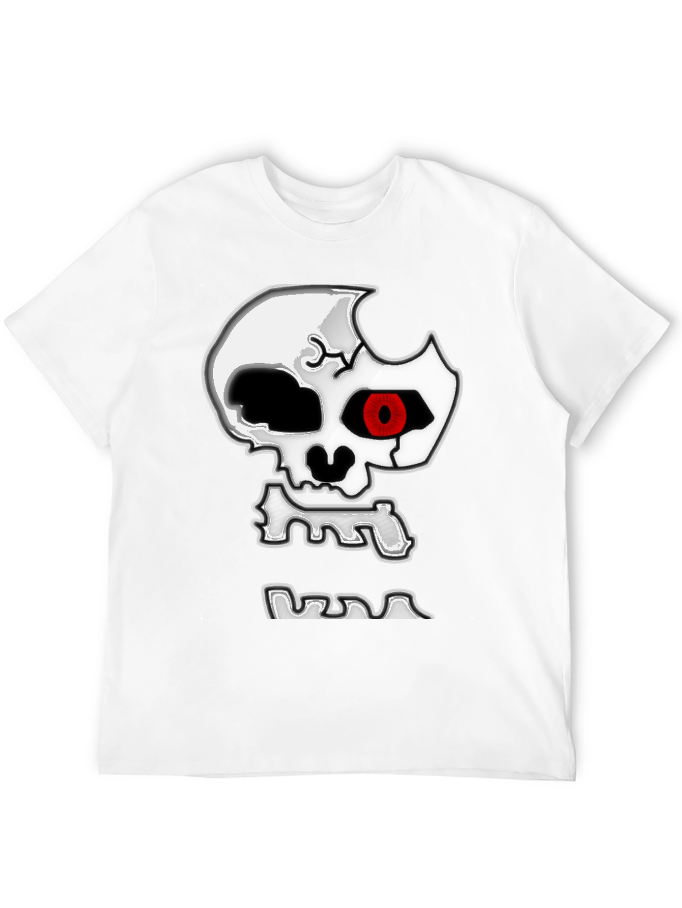 Edgy Skull Graphic Print Black T-Shirt
