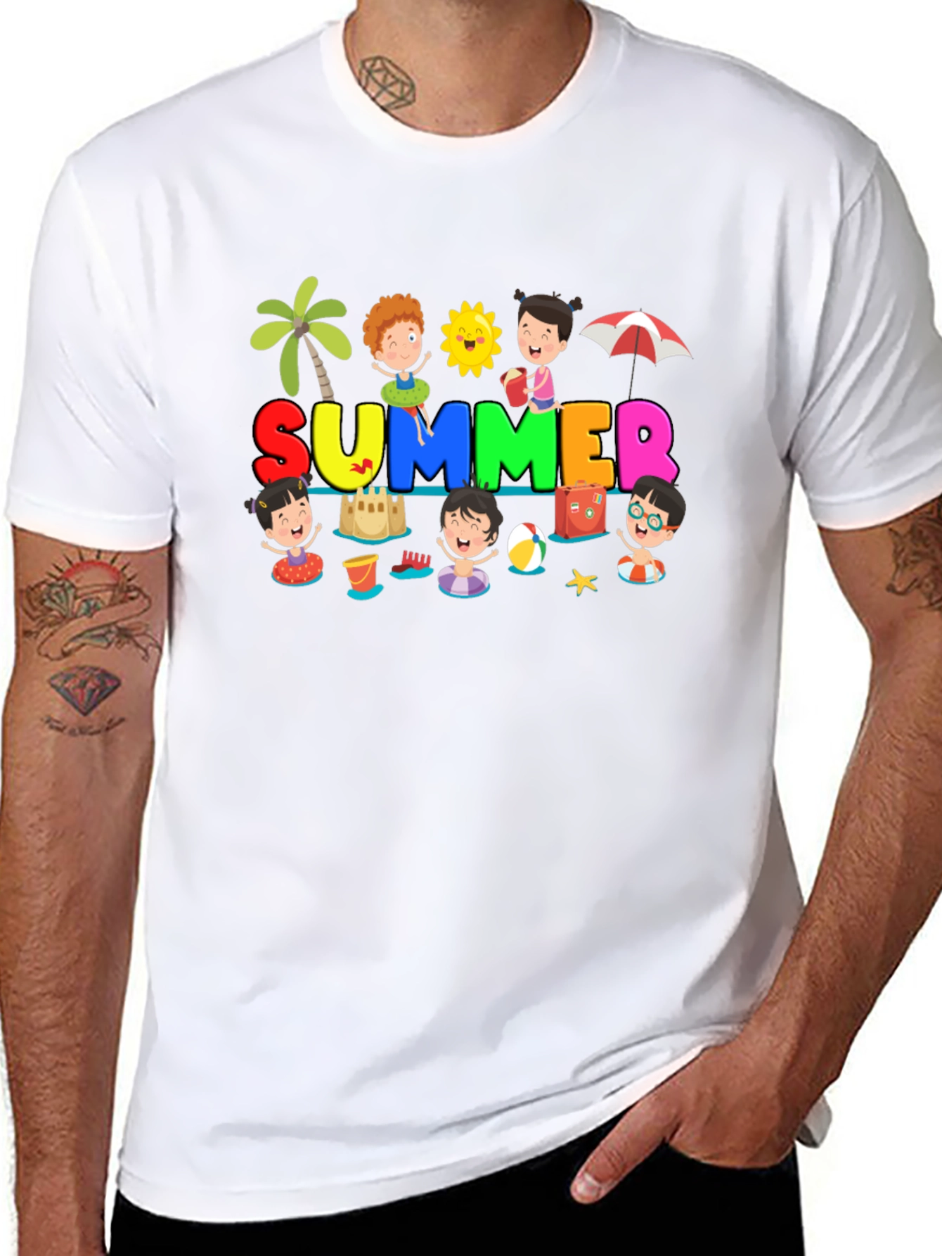 Summer Fun Graphic Tee - Black