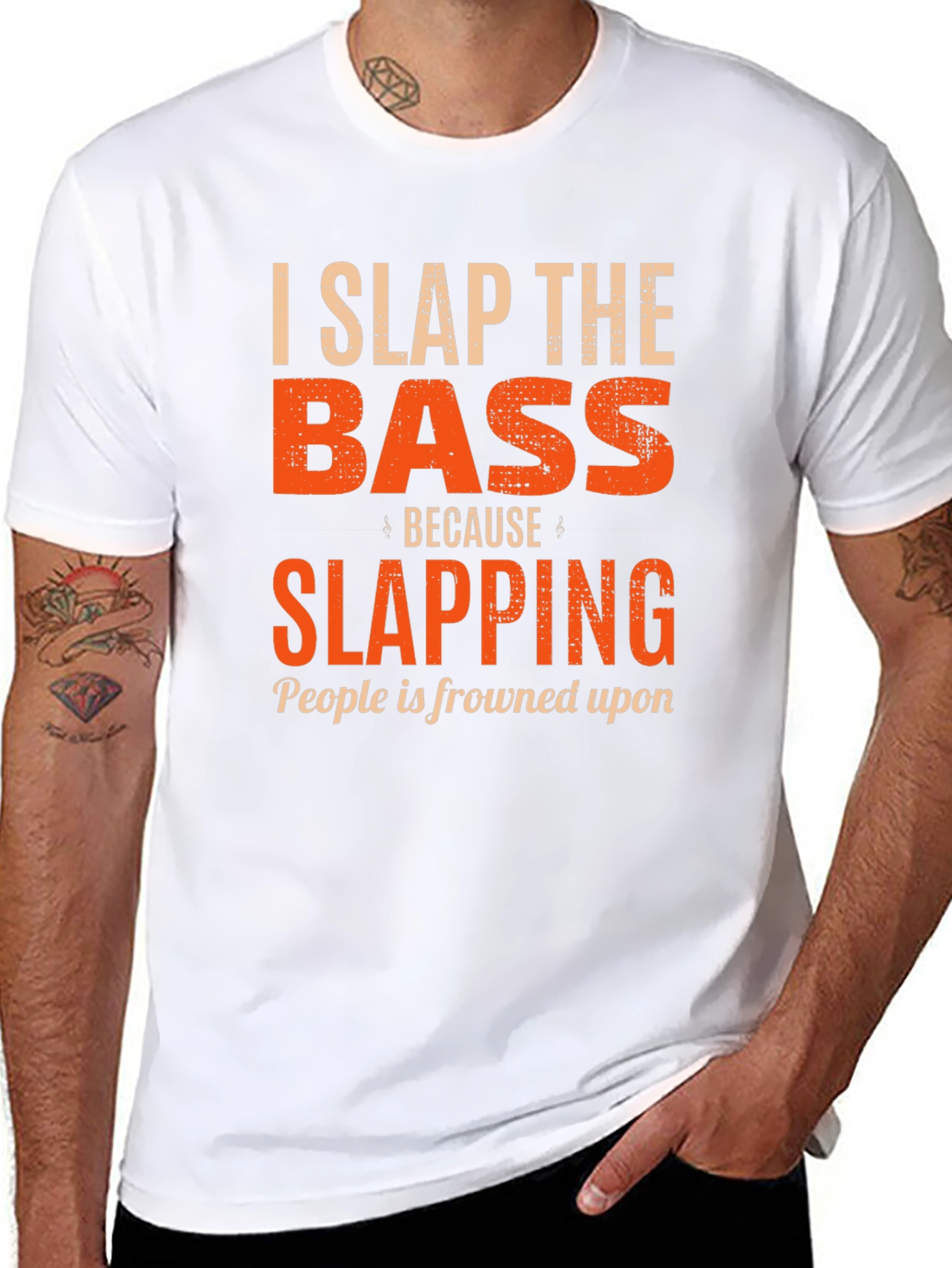 I Slap the Bass Funny Musician T-Shirt