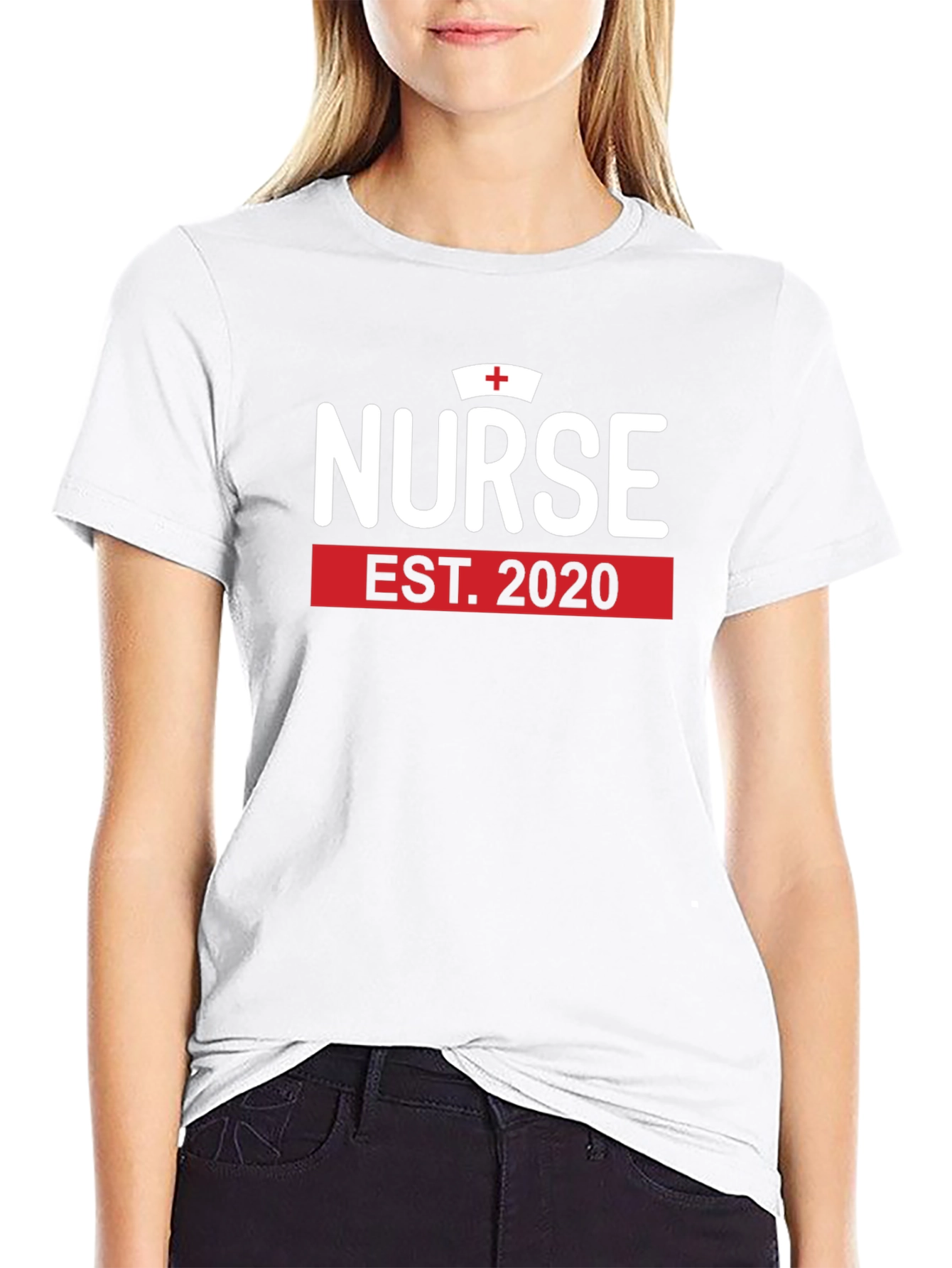 Nurse Est. 2020 Black Graphic T-Shirt