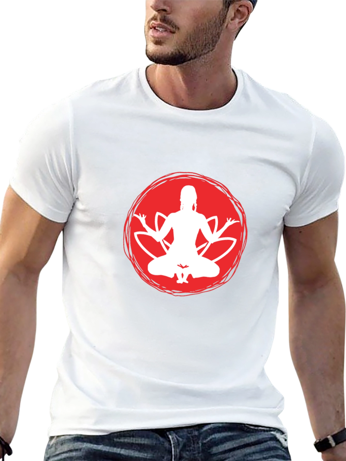 Yoga Meditation Black T-Shirt