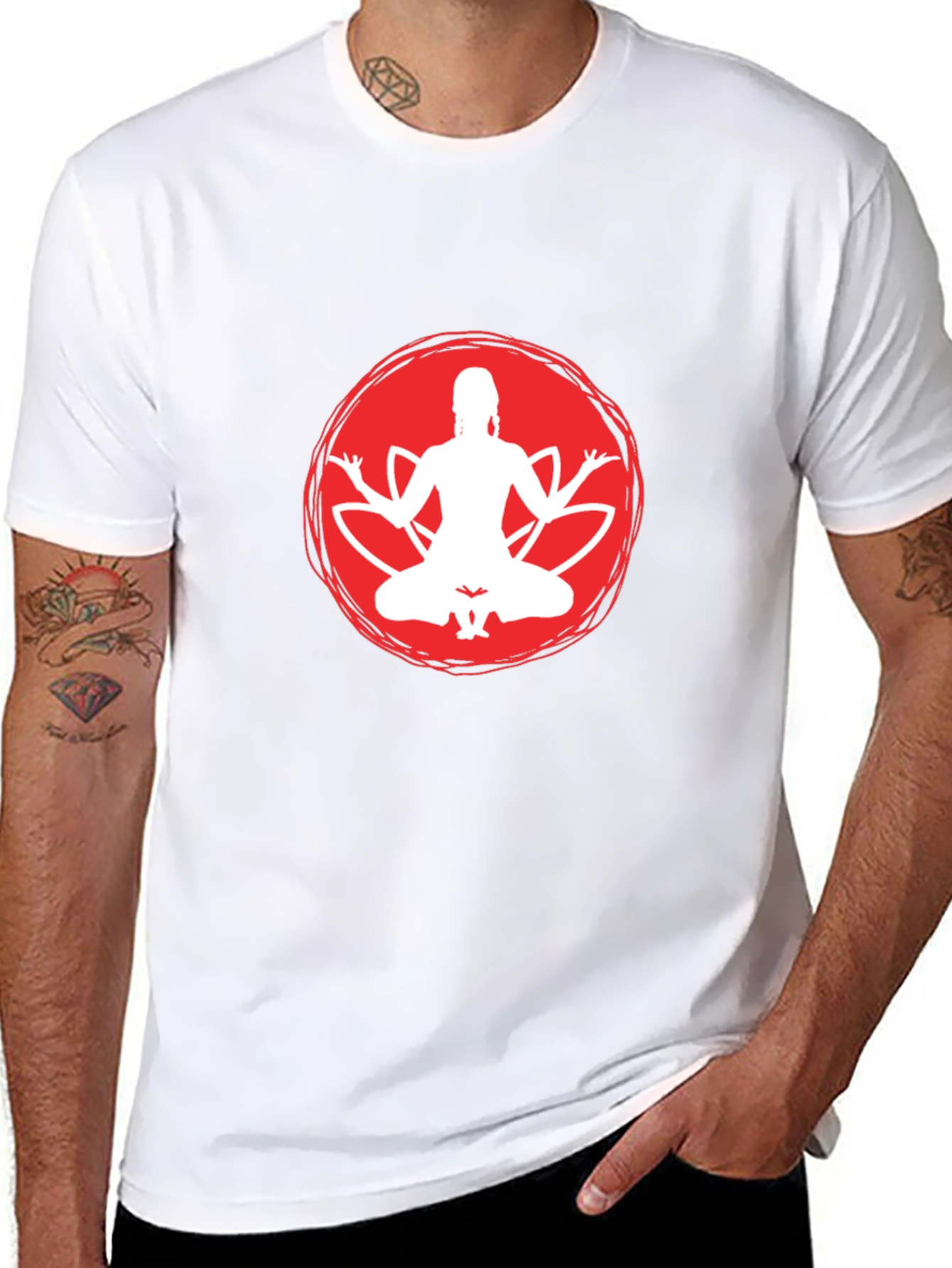 Yoga Meditation Black T-Shirt