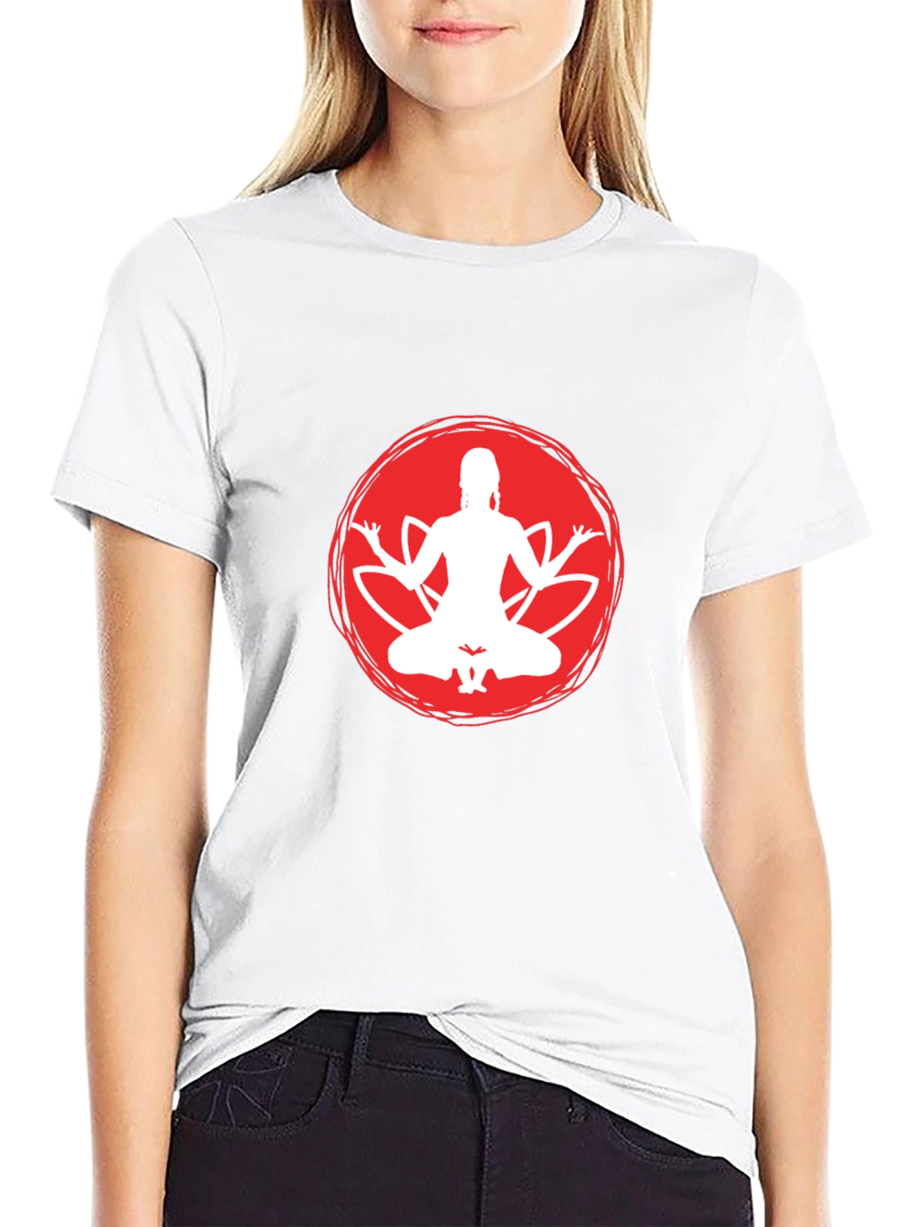 Yoga Meditation Black T-Shirt