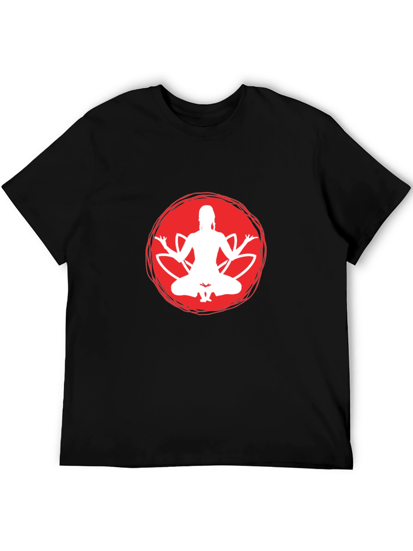 Yoga Meditation Black T-Shirt