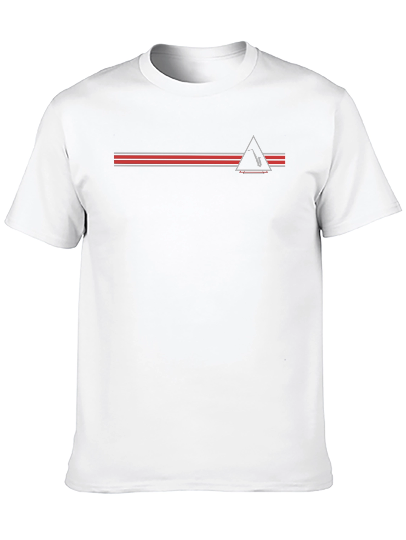 Mens Black Graphic Tee - Geometric Instrument Design