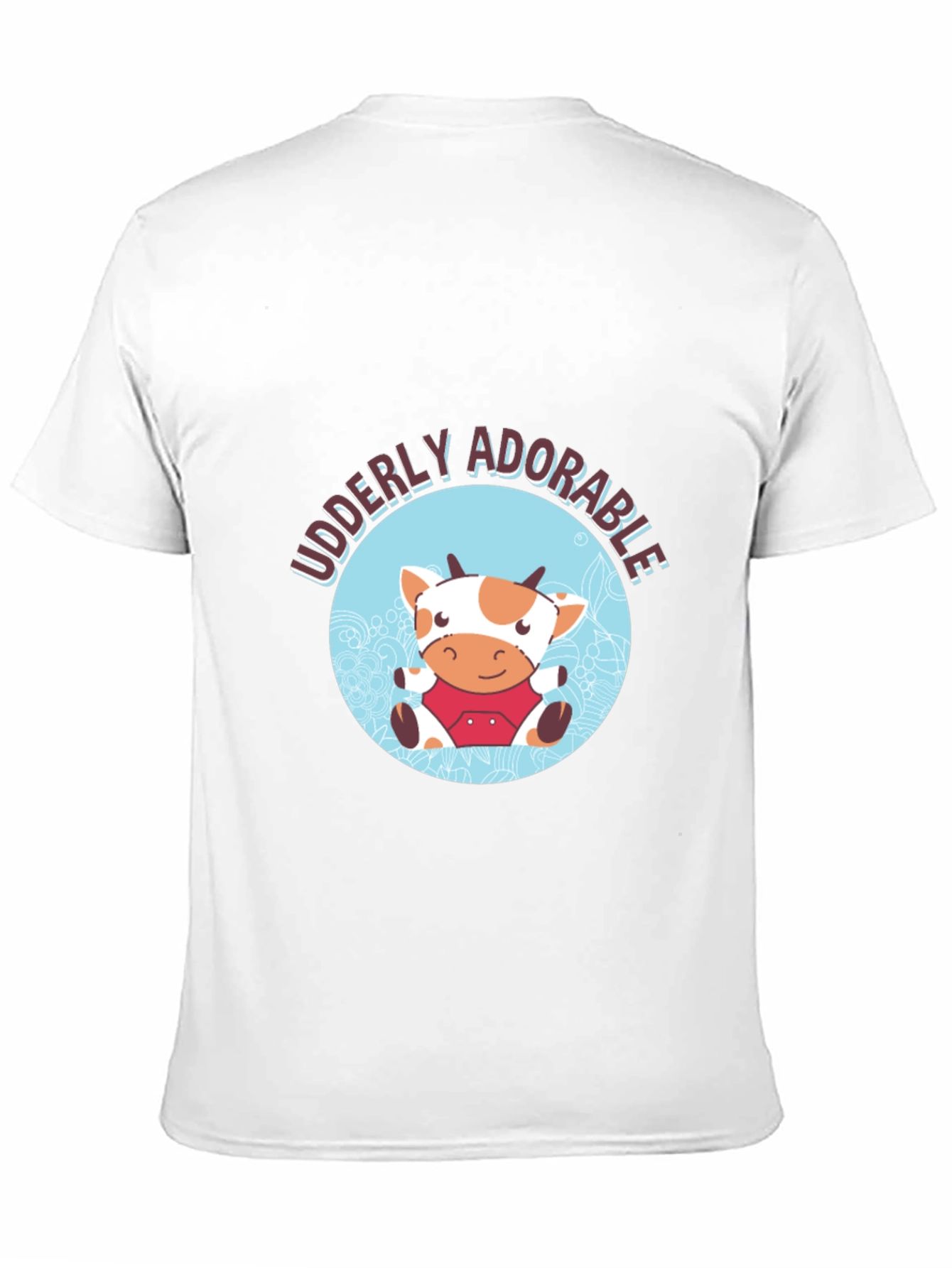 Udderly Adorable Cow Graphic Tee - Black