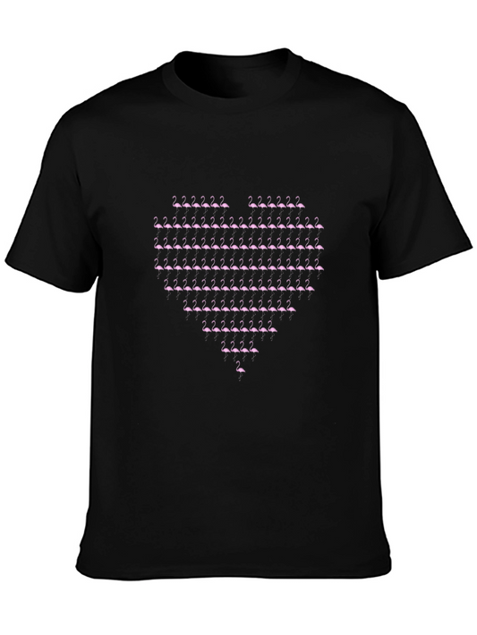 Flamingo Heart Graphic T-Shirt