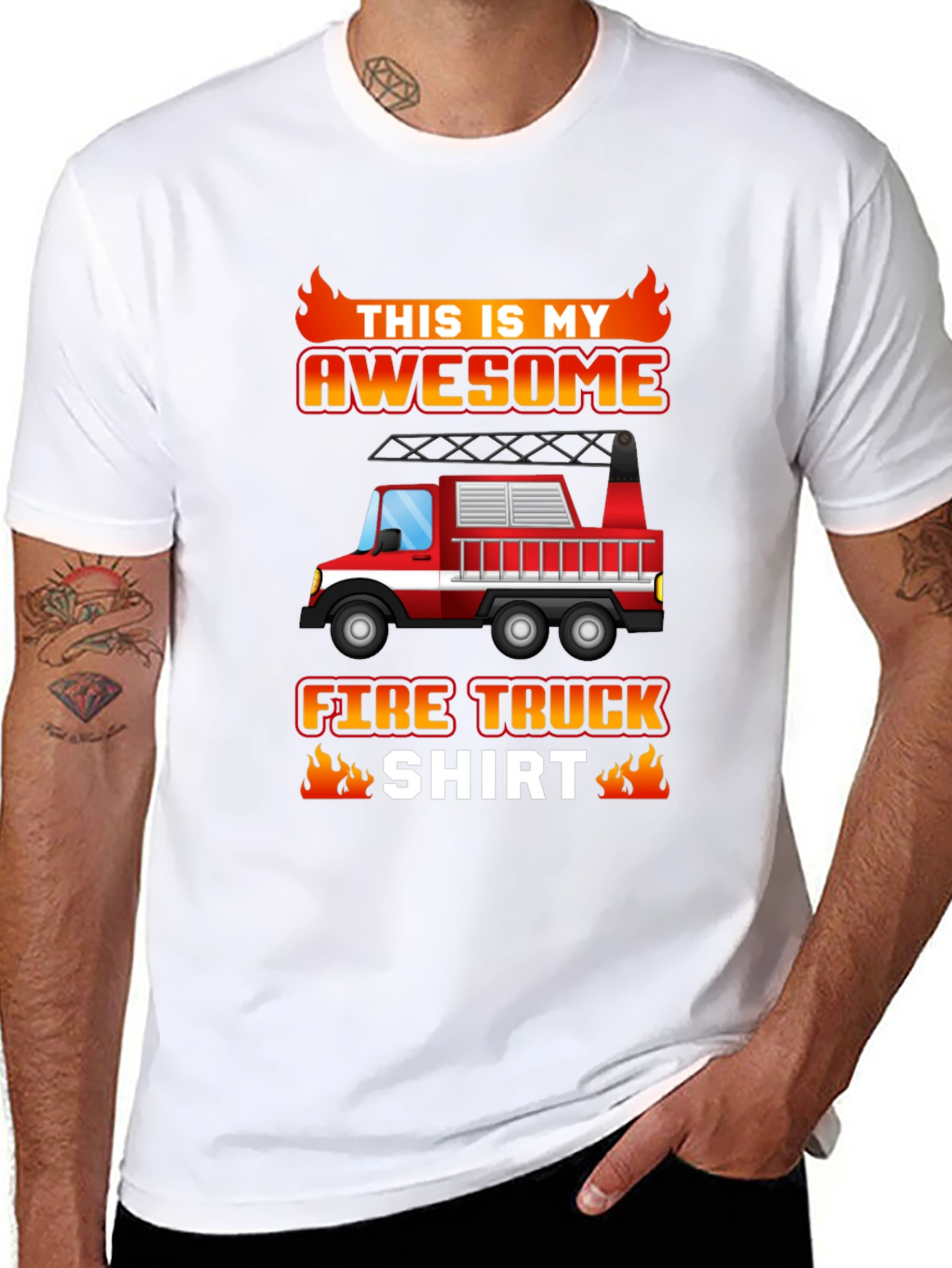 Awesome Fire Truck Graphic Tee