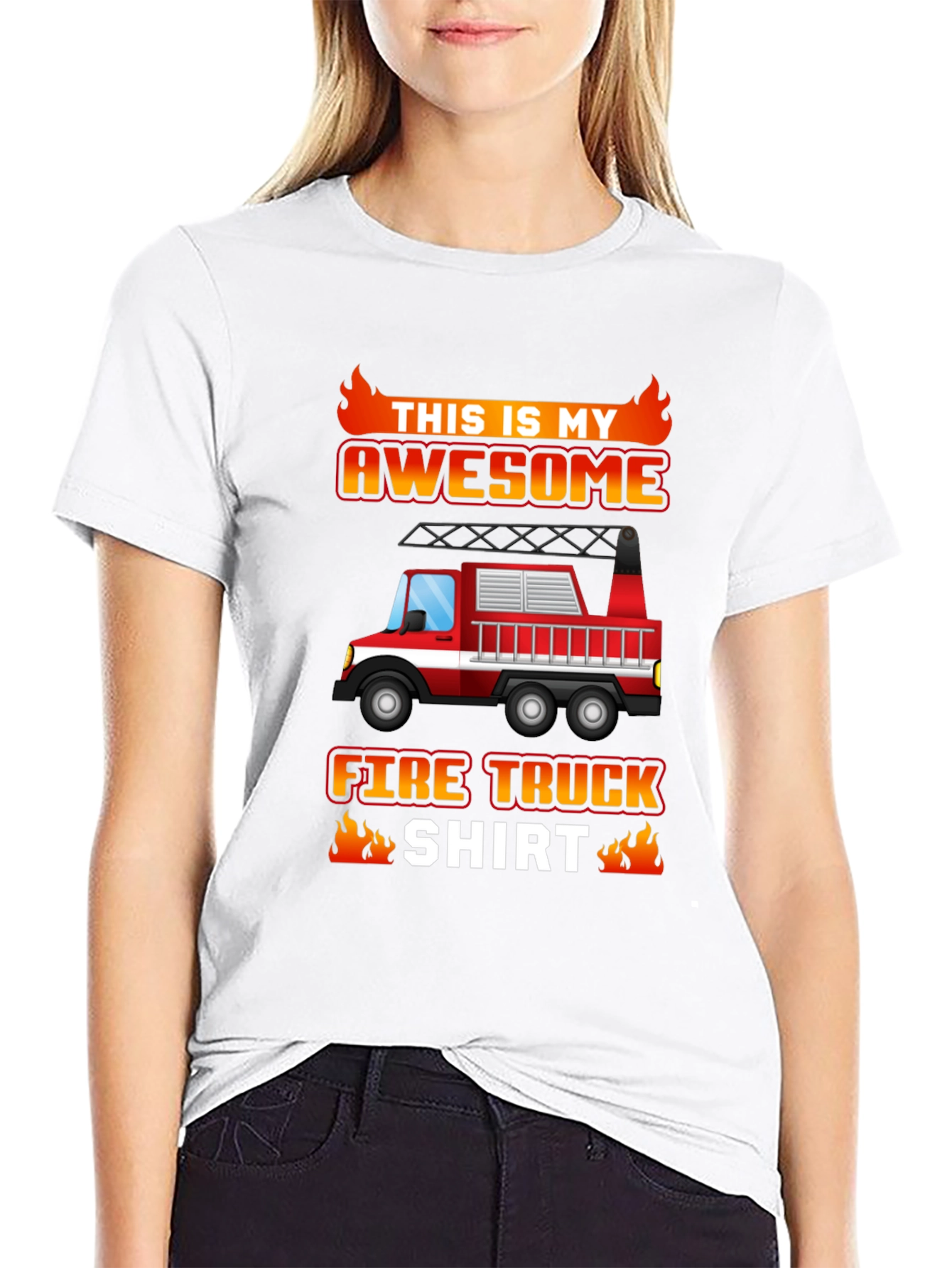 Awesome Fire Truck Graphic Tee