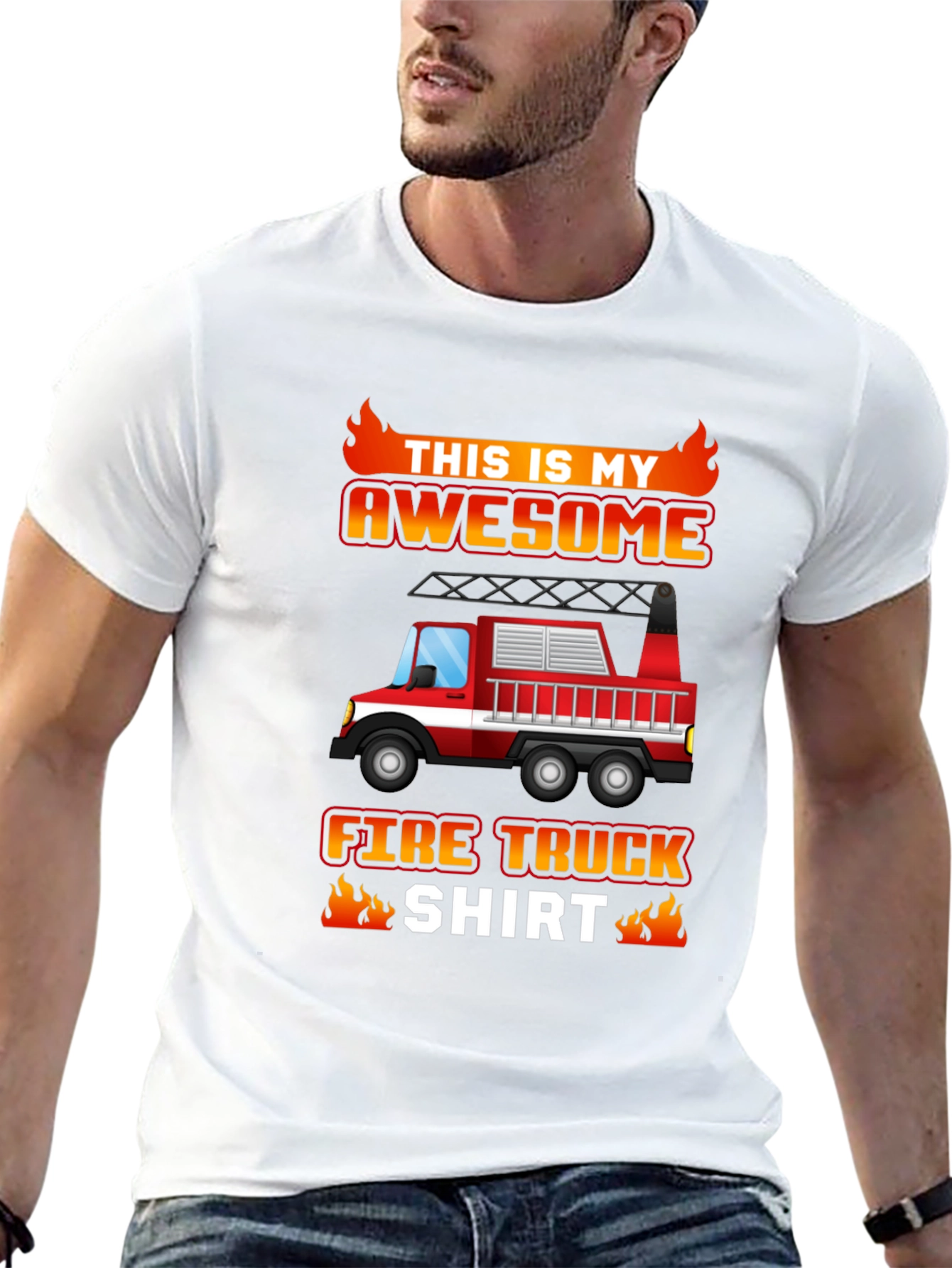 Awesome Fire Truck Graphic Tee